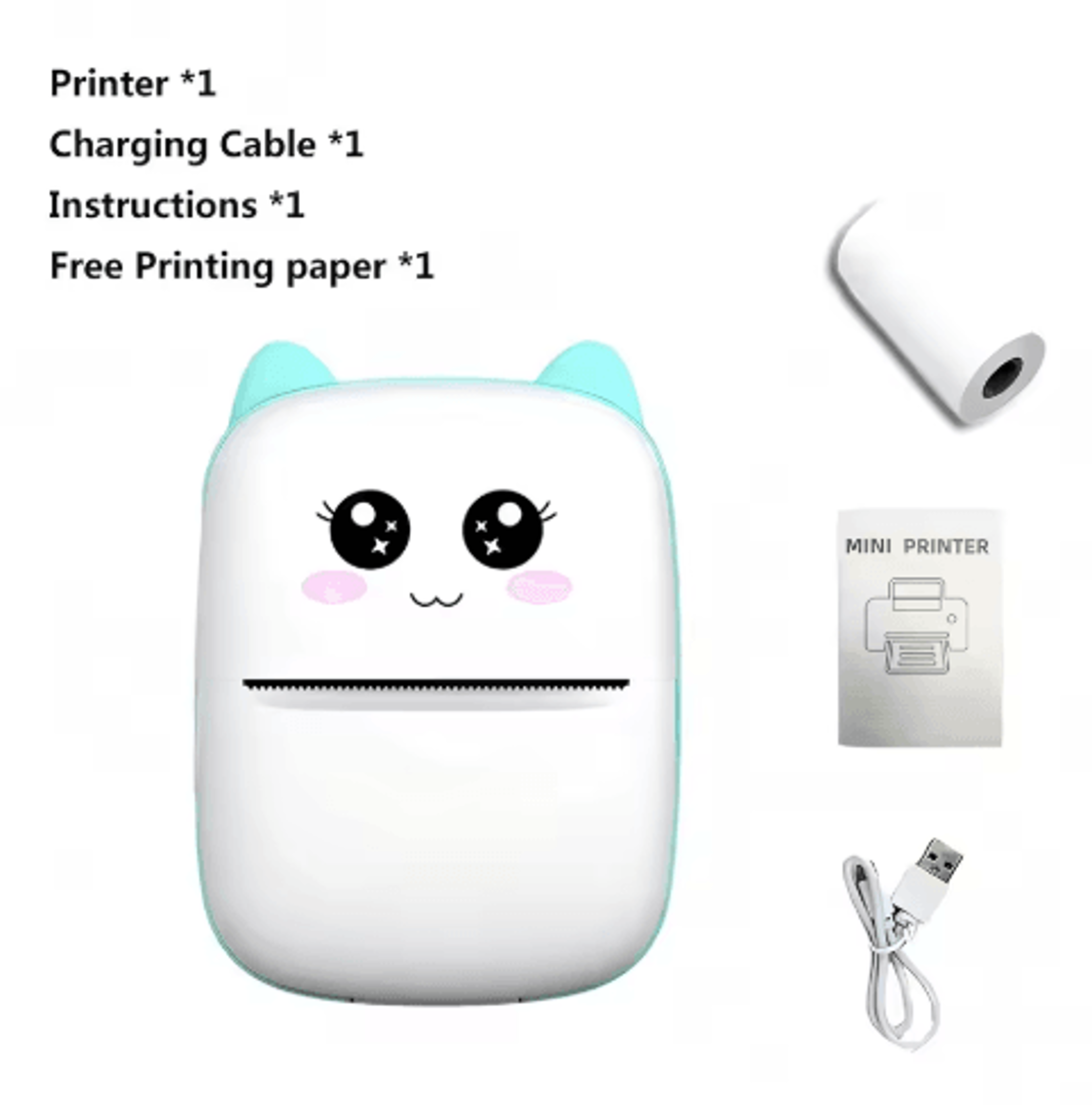 Mini Portable Thermal Printer  Inkless Printer For Labels Photos  Notes 4