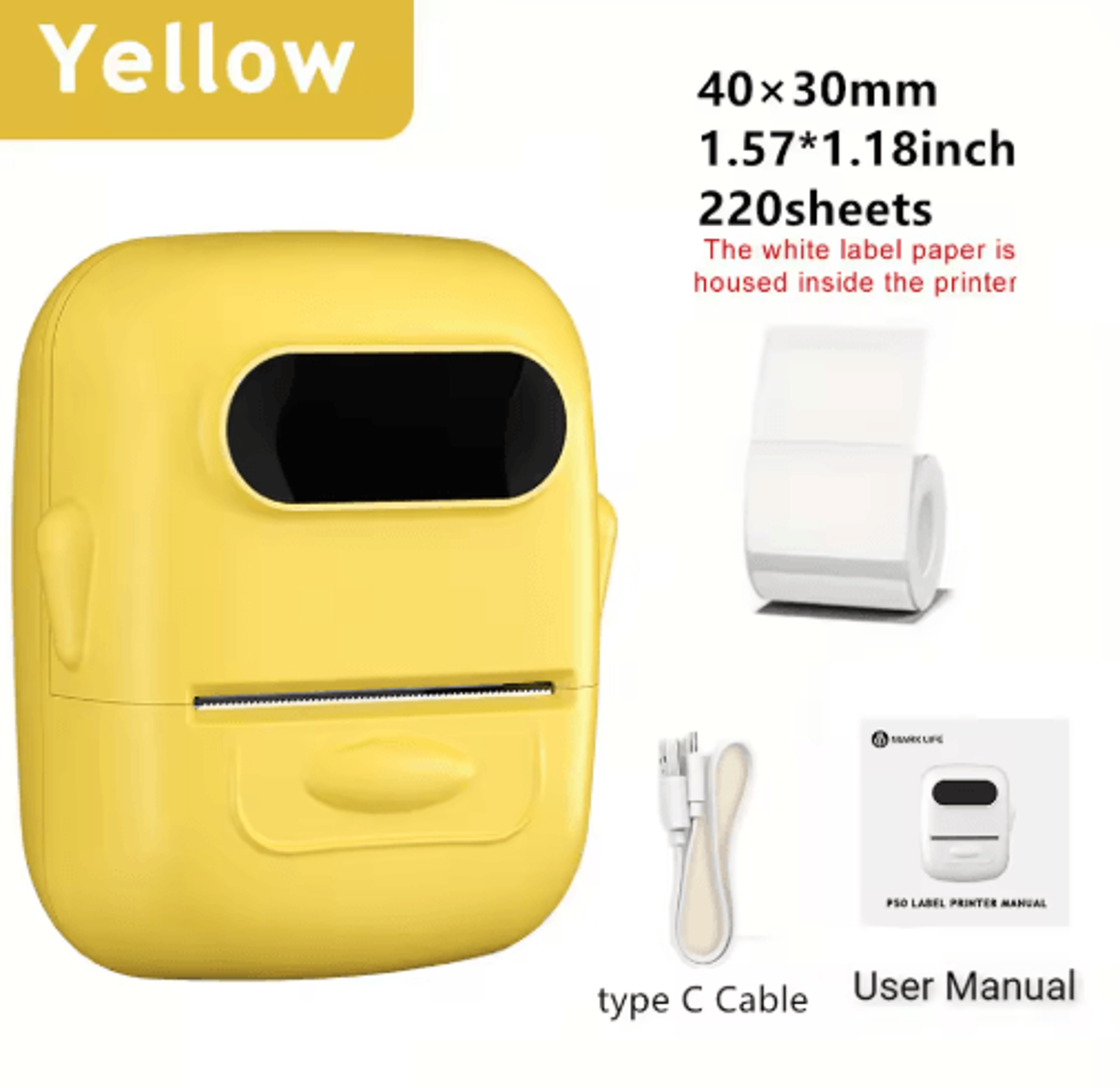 P50 Bluetooth Thermal Label Printer  Wireless Inkless Sticker Maker 1