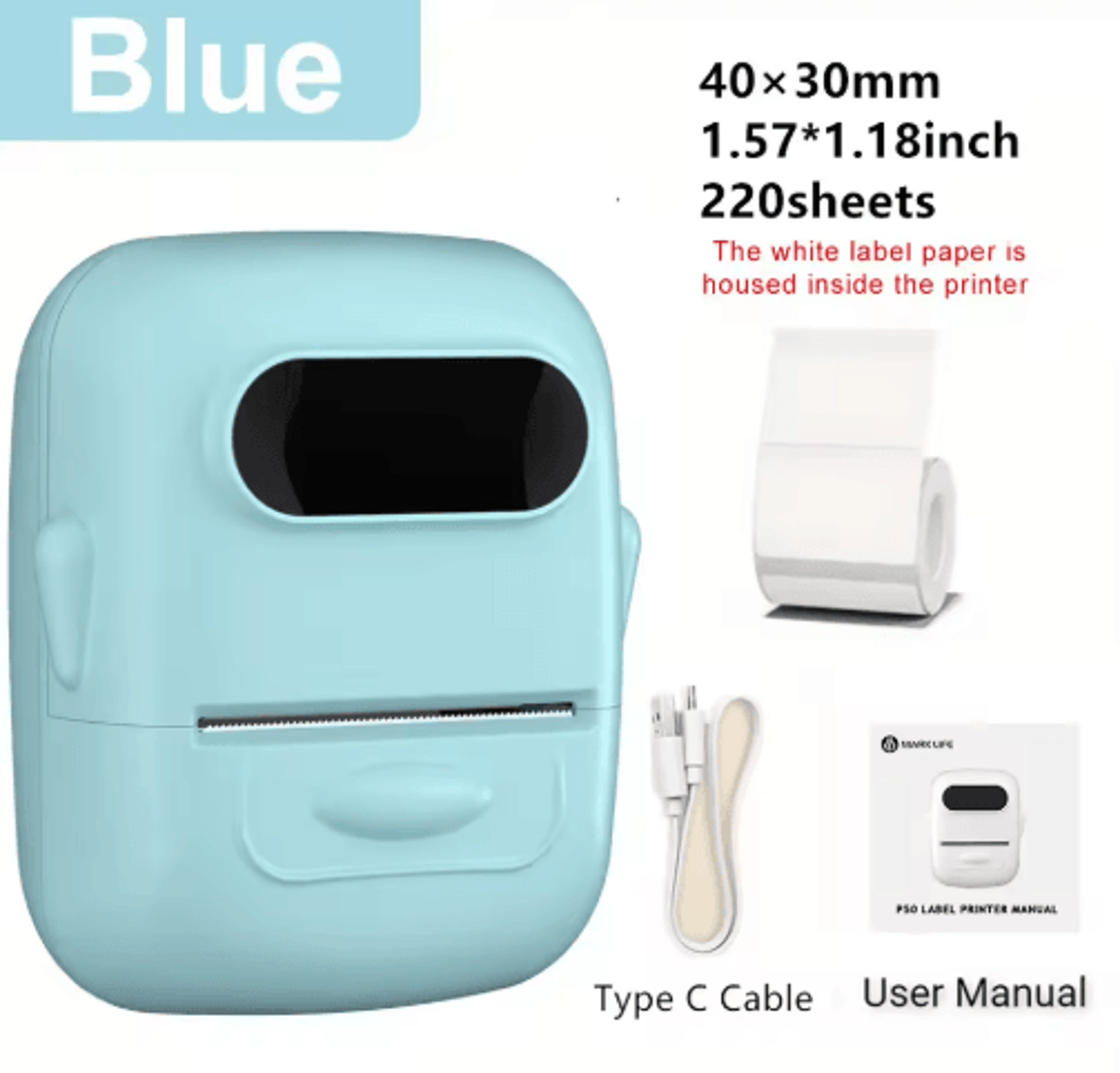 P50 Bluetooth Thermal Label Printer  Wireless Inkless Sticker Maker 2