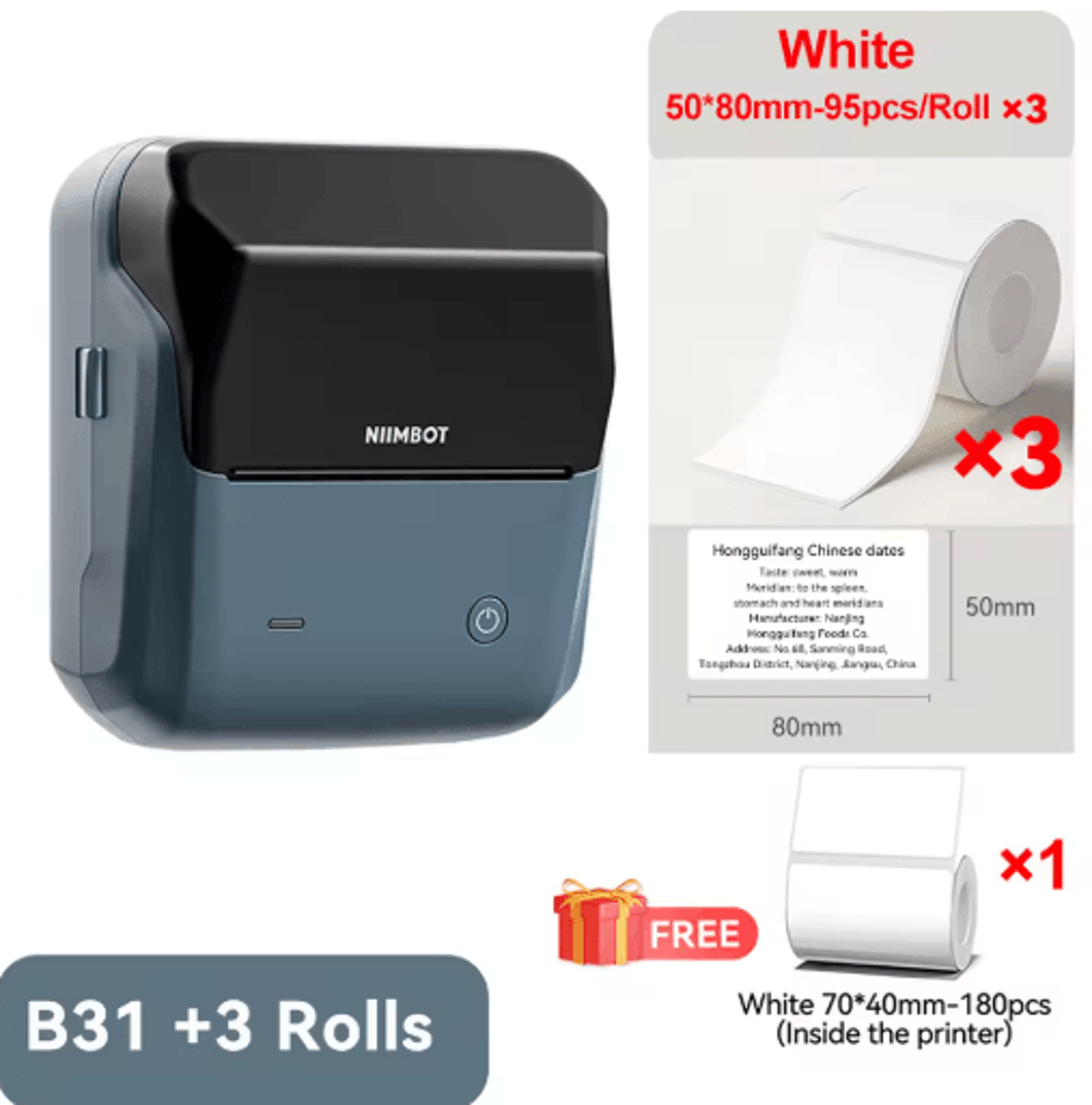 Portable Thermal Label Printer  2075mm Barcode And Sticker Maker 9