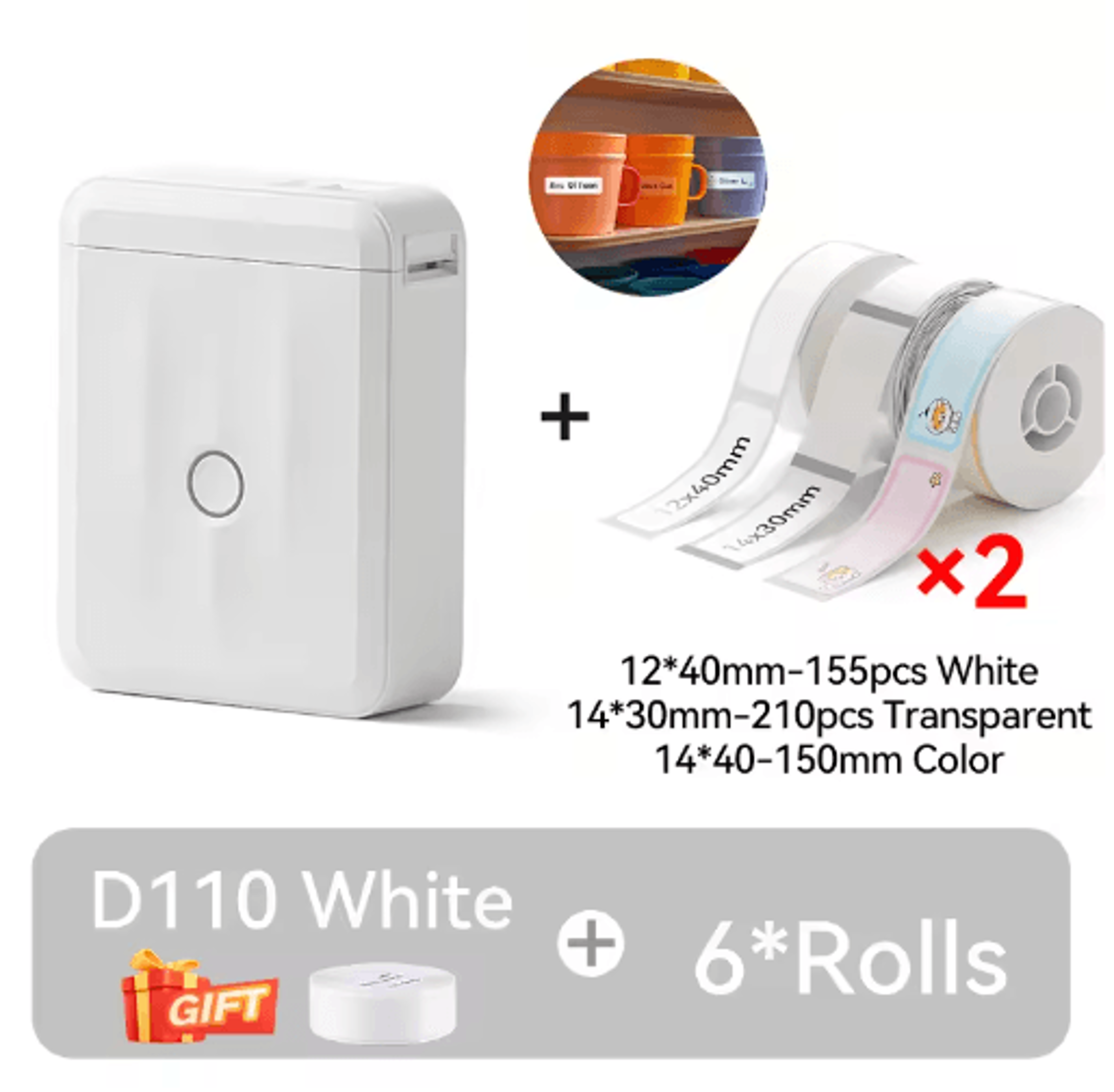 D110 Mini Bluetooth Label Printer  Portable Inkless Sticker Maker 20