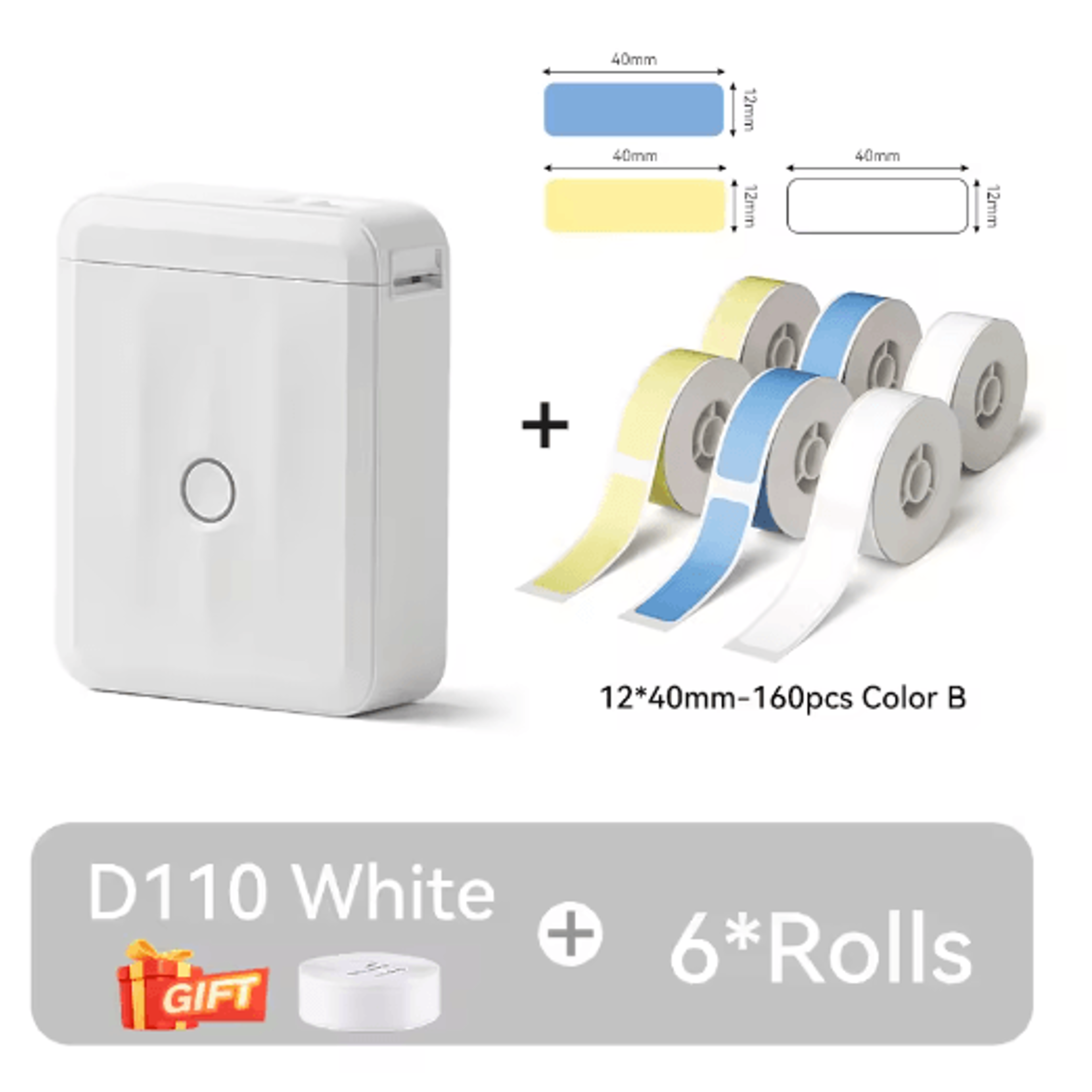 D110 Mini Bluetooth Label Printer  Portable Inkless Sticker Maker 11
