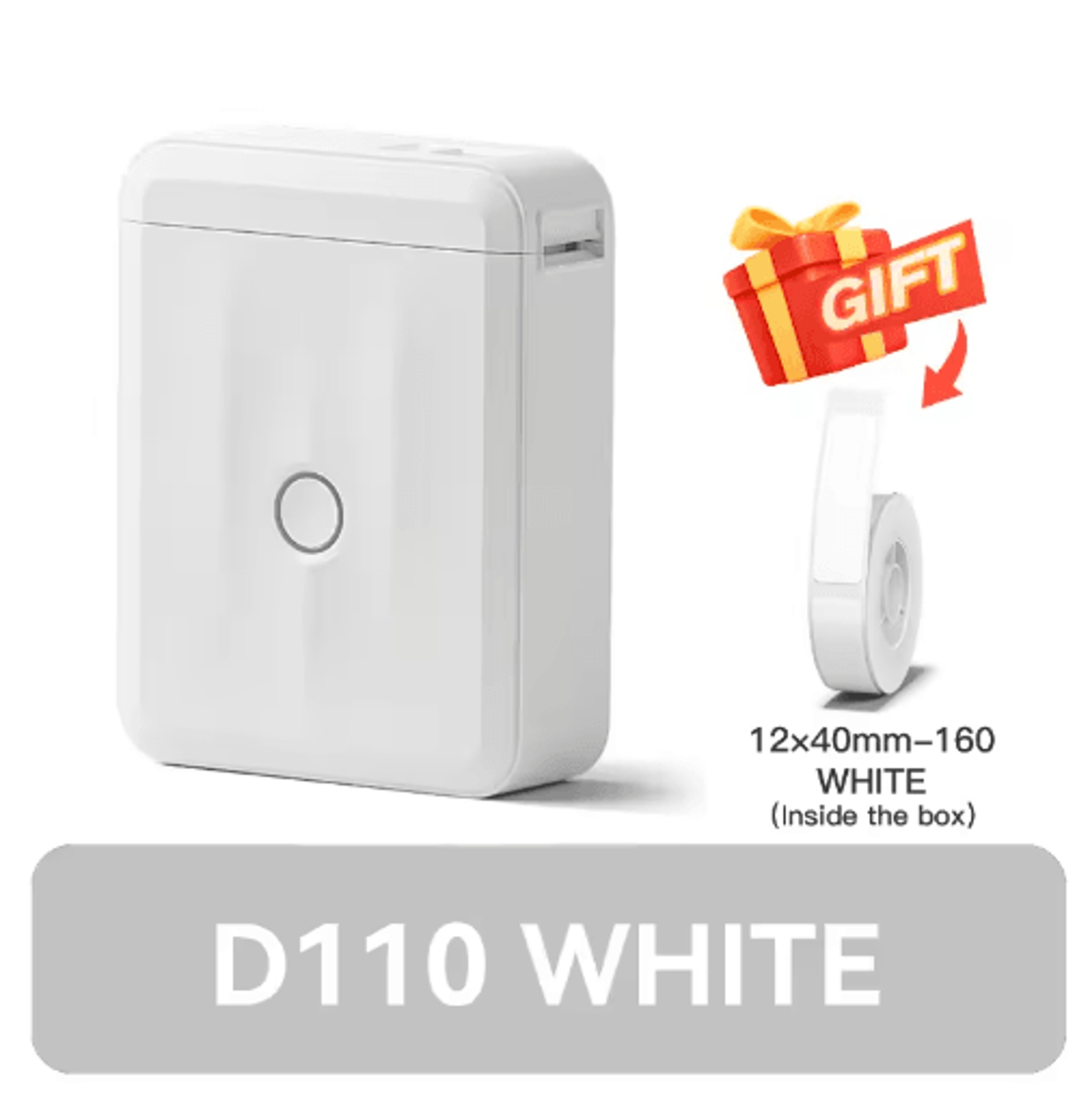D110 Mini Bluetooth Label Printer  Portable Inkless Sticker Maker 24