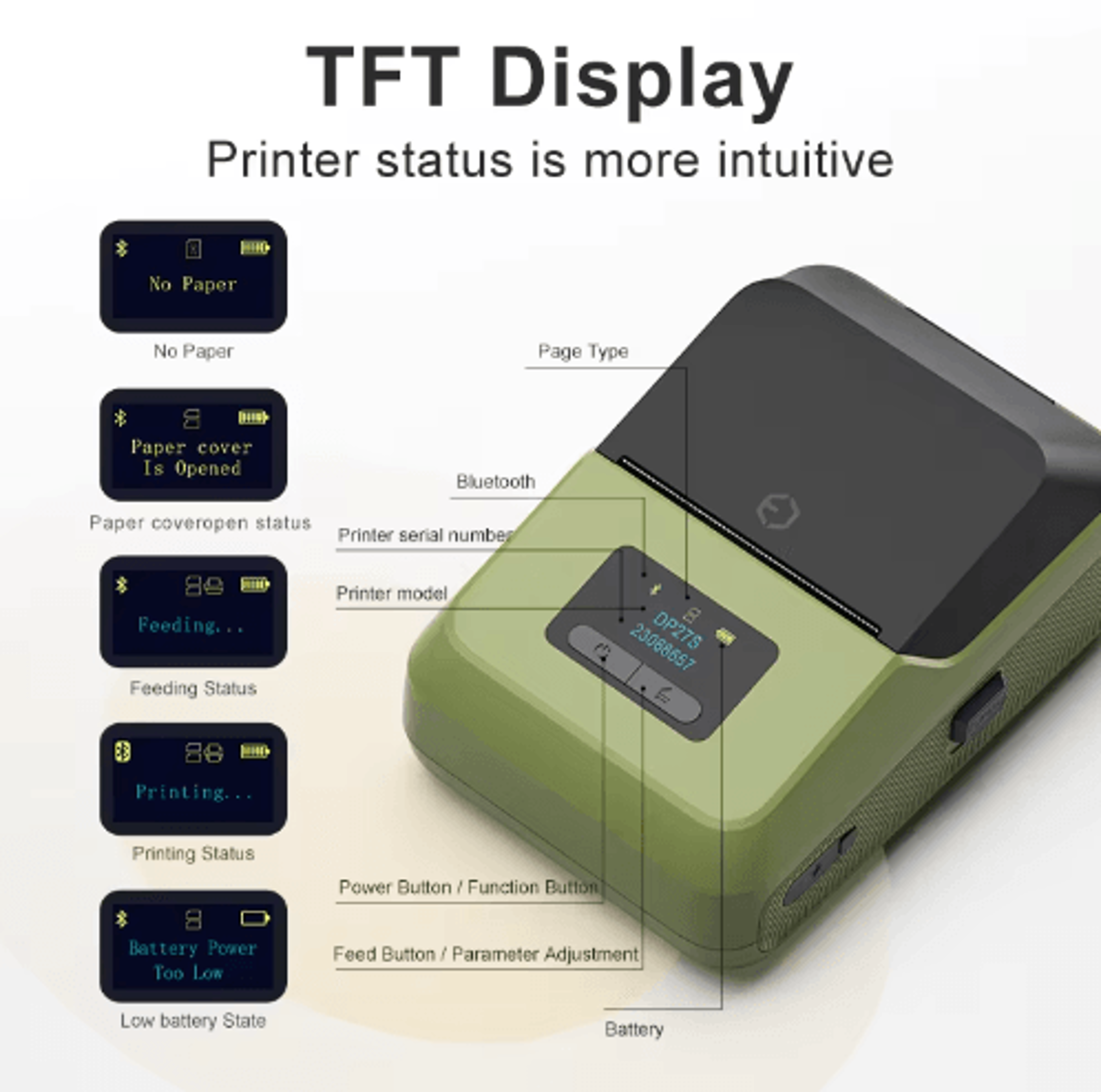 2Inch Mini Thermal Label Printer  Wireless Inkless Sticker Maker 8