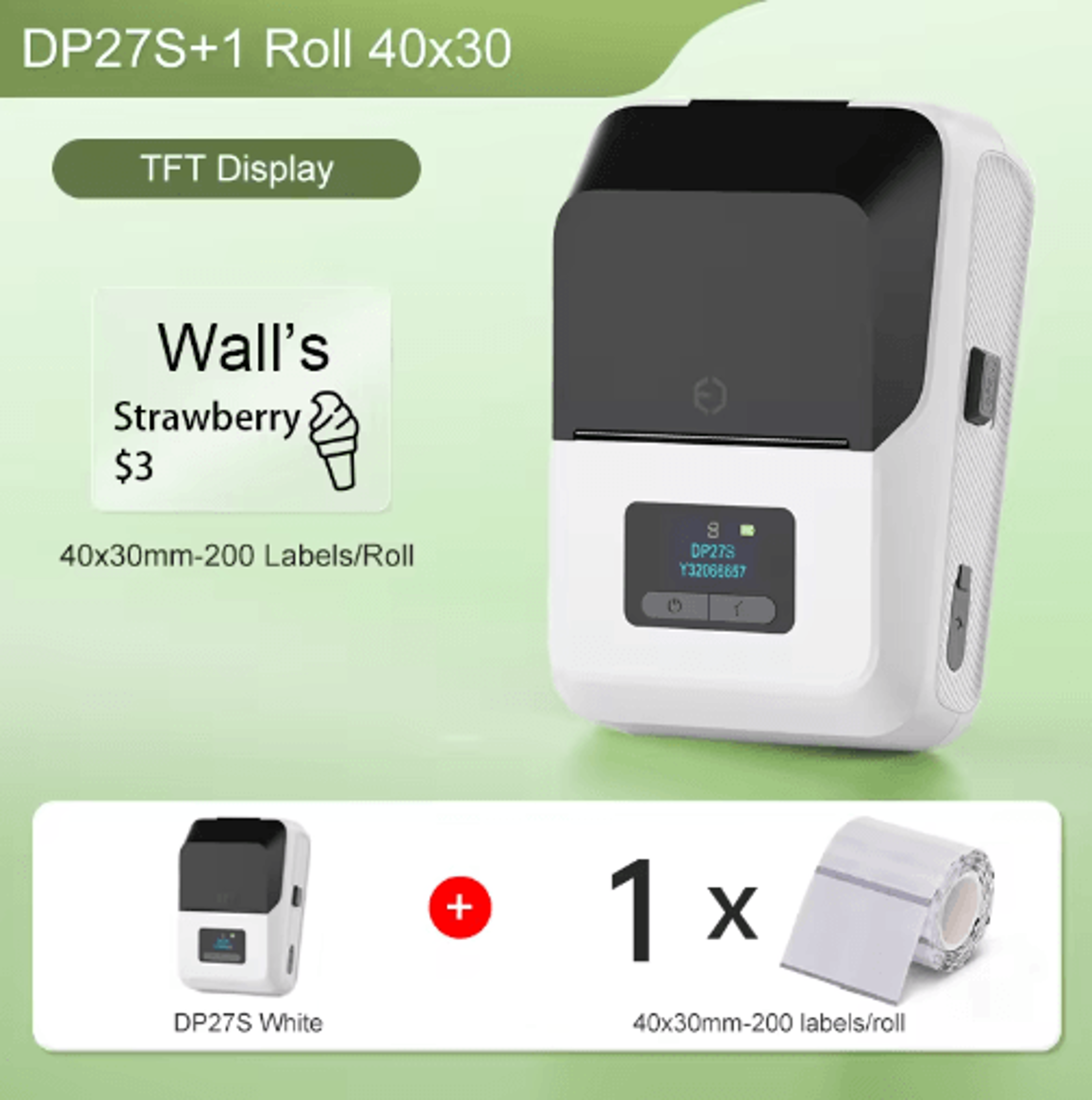 2Inch Mini Thermal Label Printer  Wireless Inkless Sticker Maker 1
