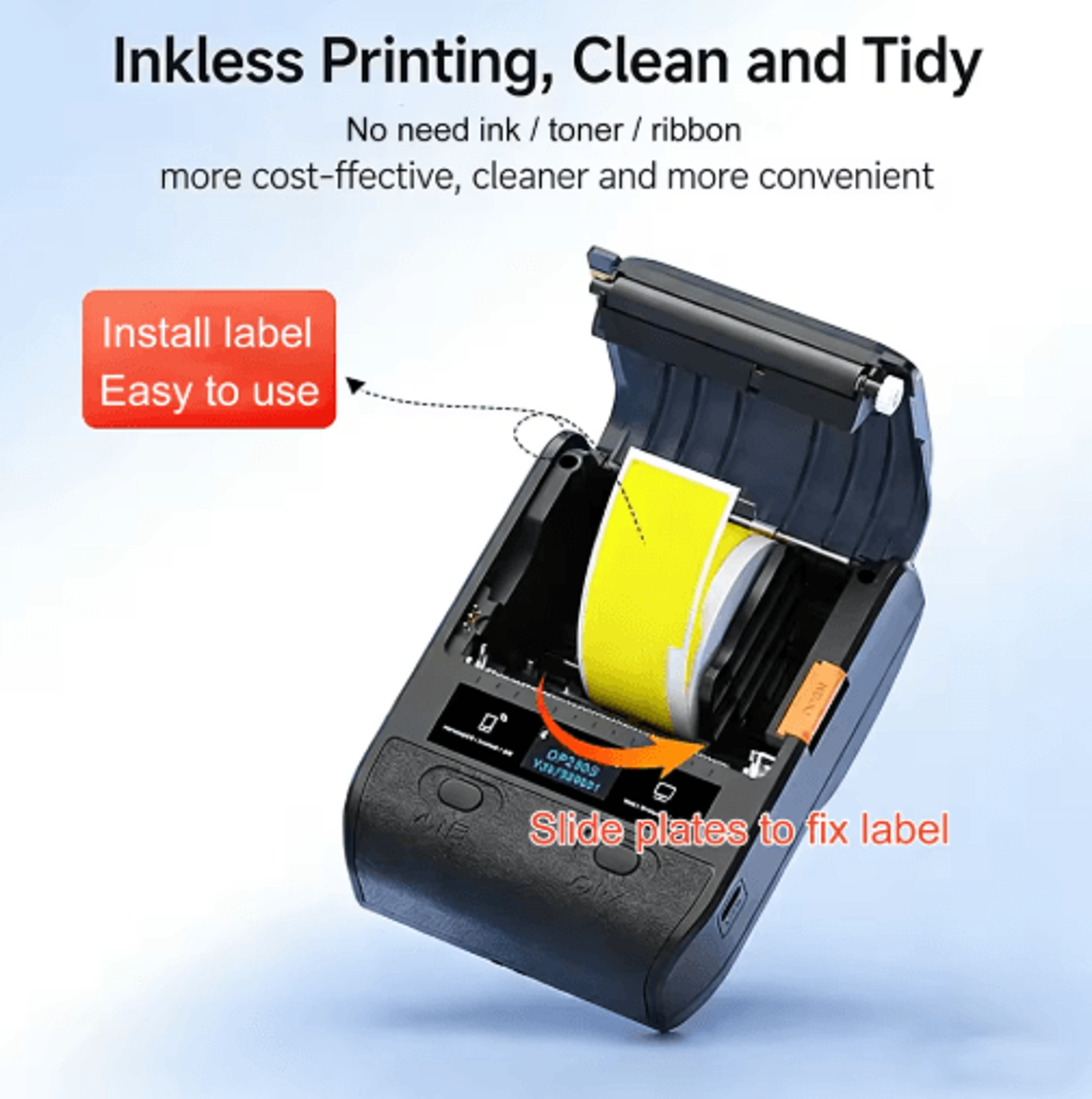 Portable Bluetooth Thermal Label Printer  Cable Tag  Barcode Maker 23