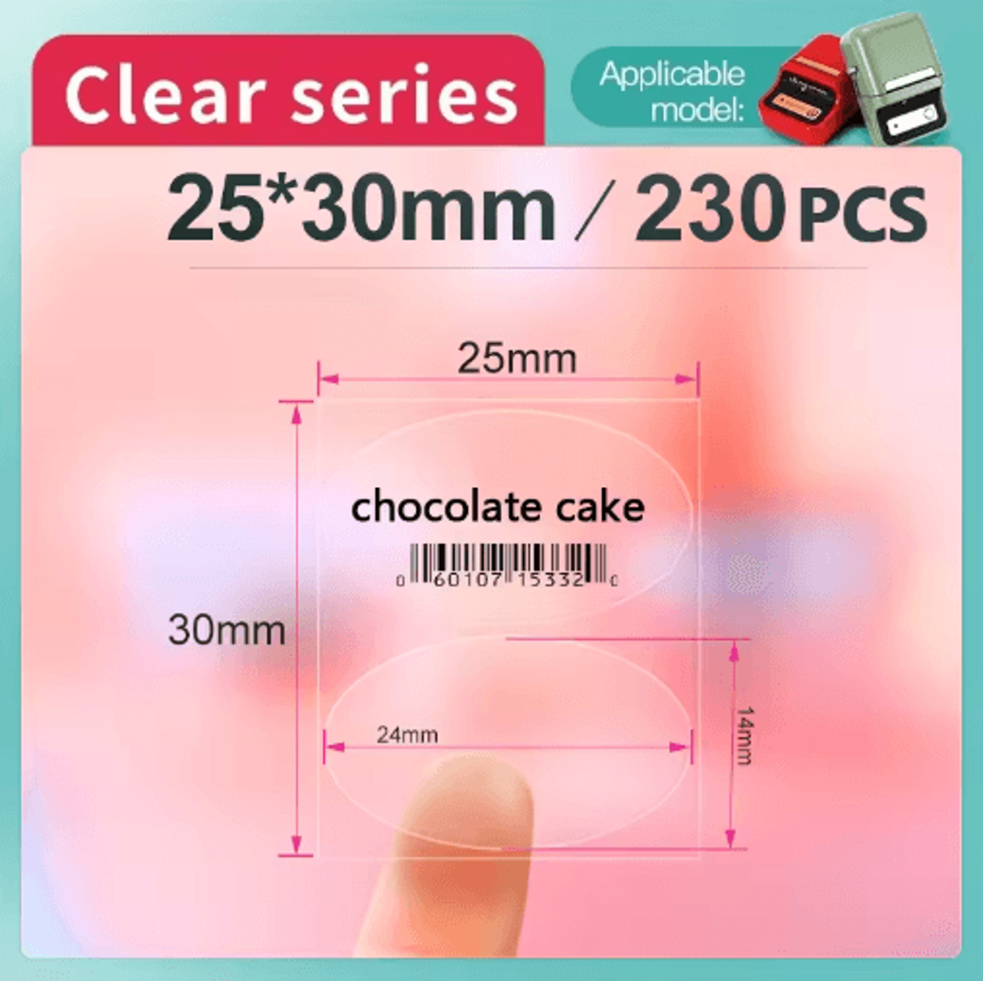 Transparent Round Thermal Label Stickers  SelfAdhesive Labels For NIIMBOT B1  B21 2