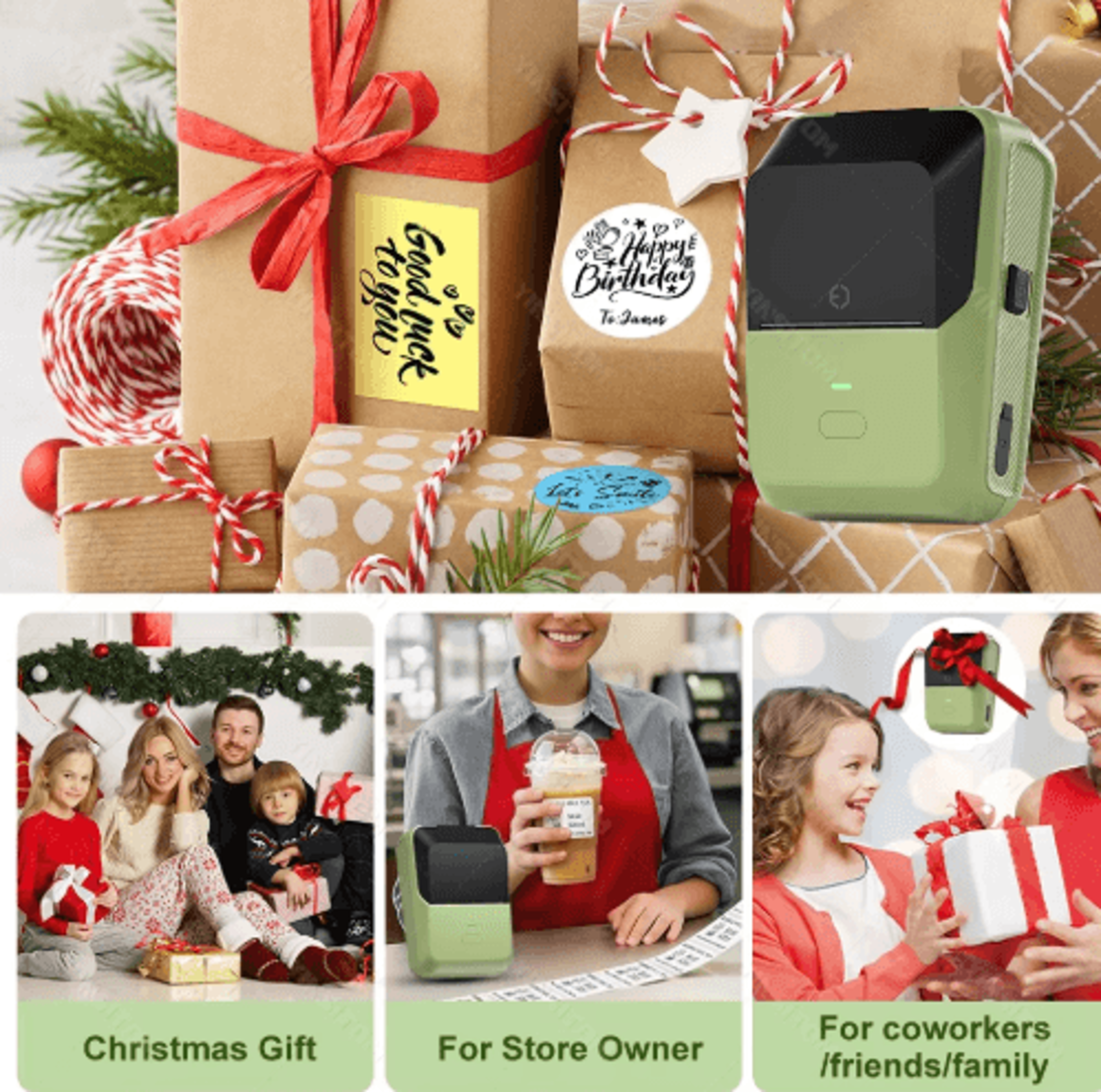 Mini Bluetooth Thermal Label Printer  Portable Barcode  Price Sticker Maker 10