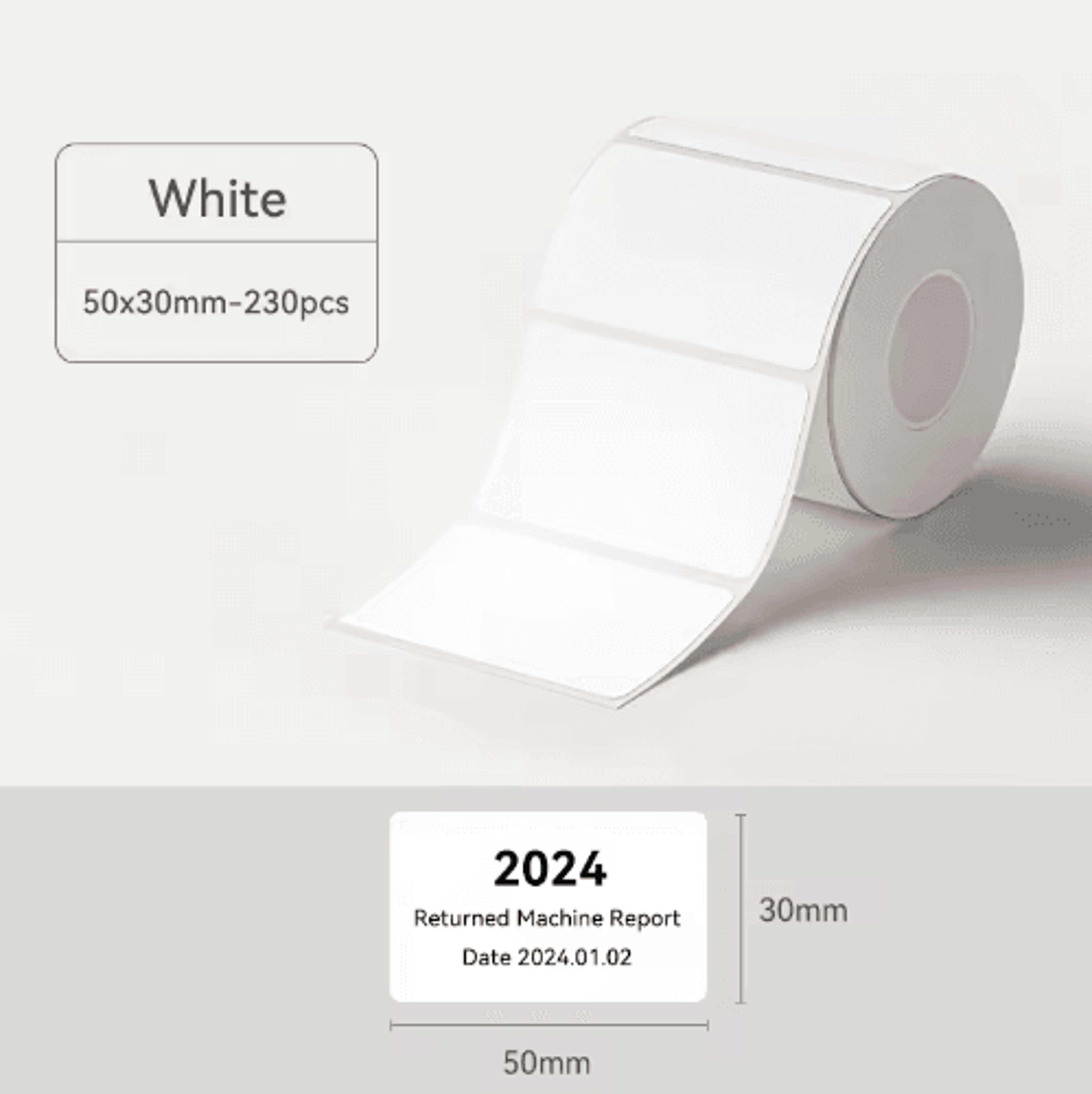 White Thermal Label Stickers  2050mm Paper For B21 B1  B3S 23
