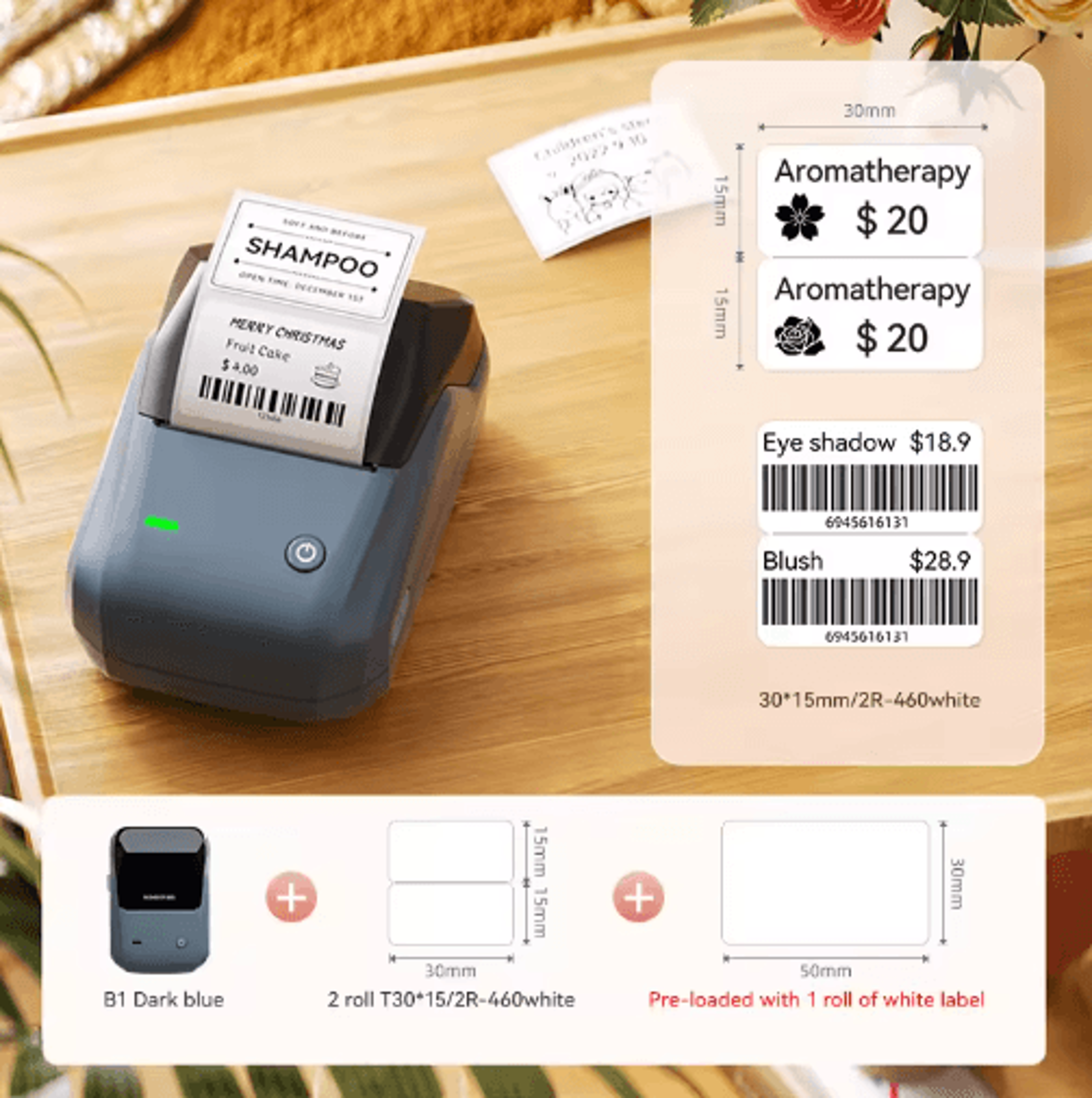 Portable Wireless Cosmetic Label Printer  Pocket Sticker Maker 14