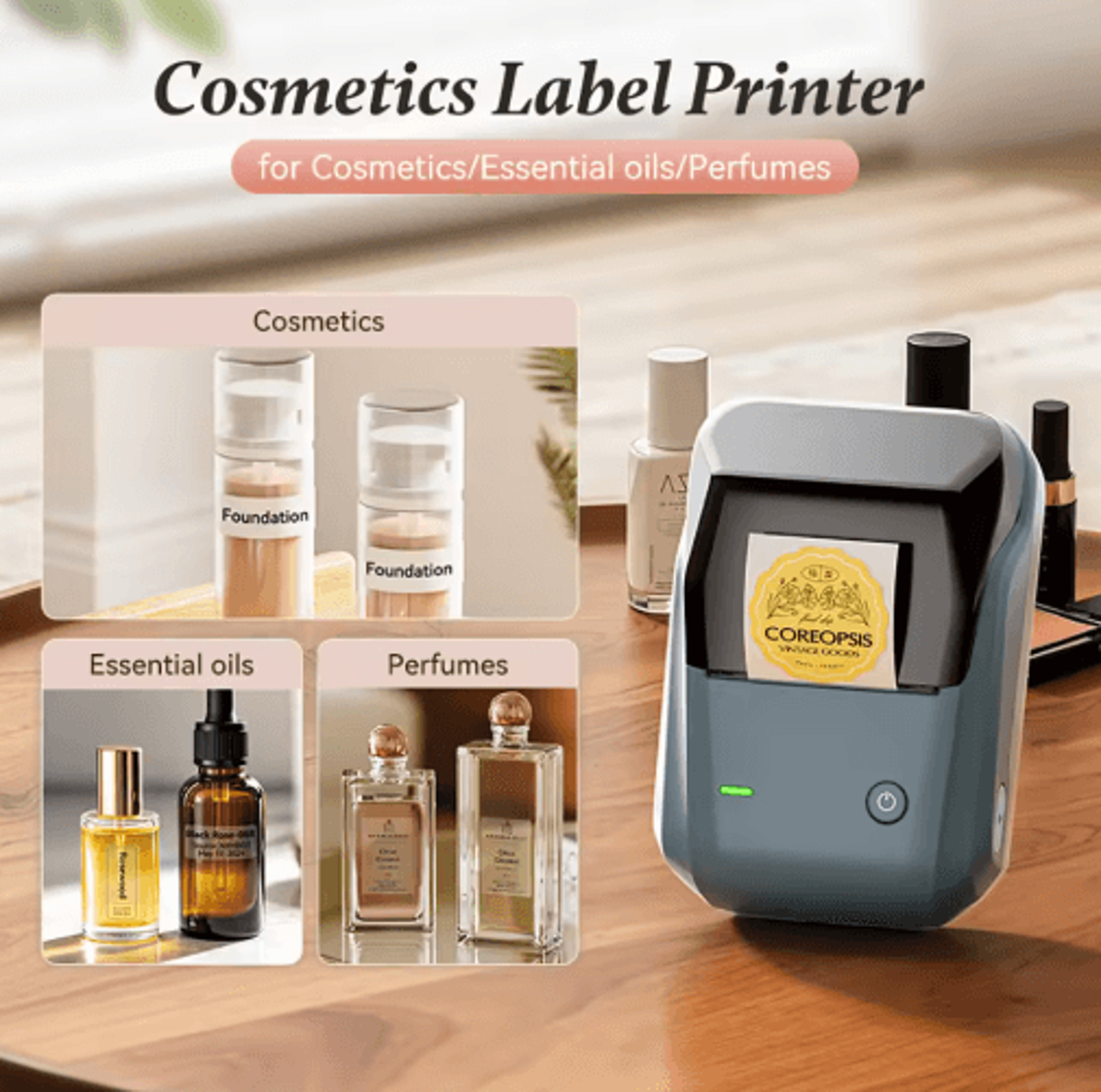 portable wireless cosmetic label printer – pocket sticker maker