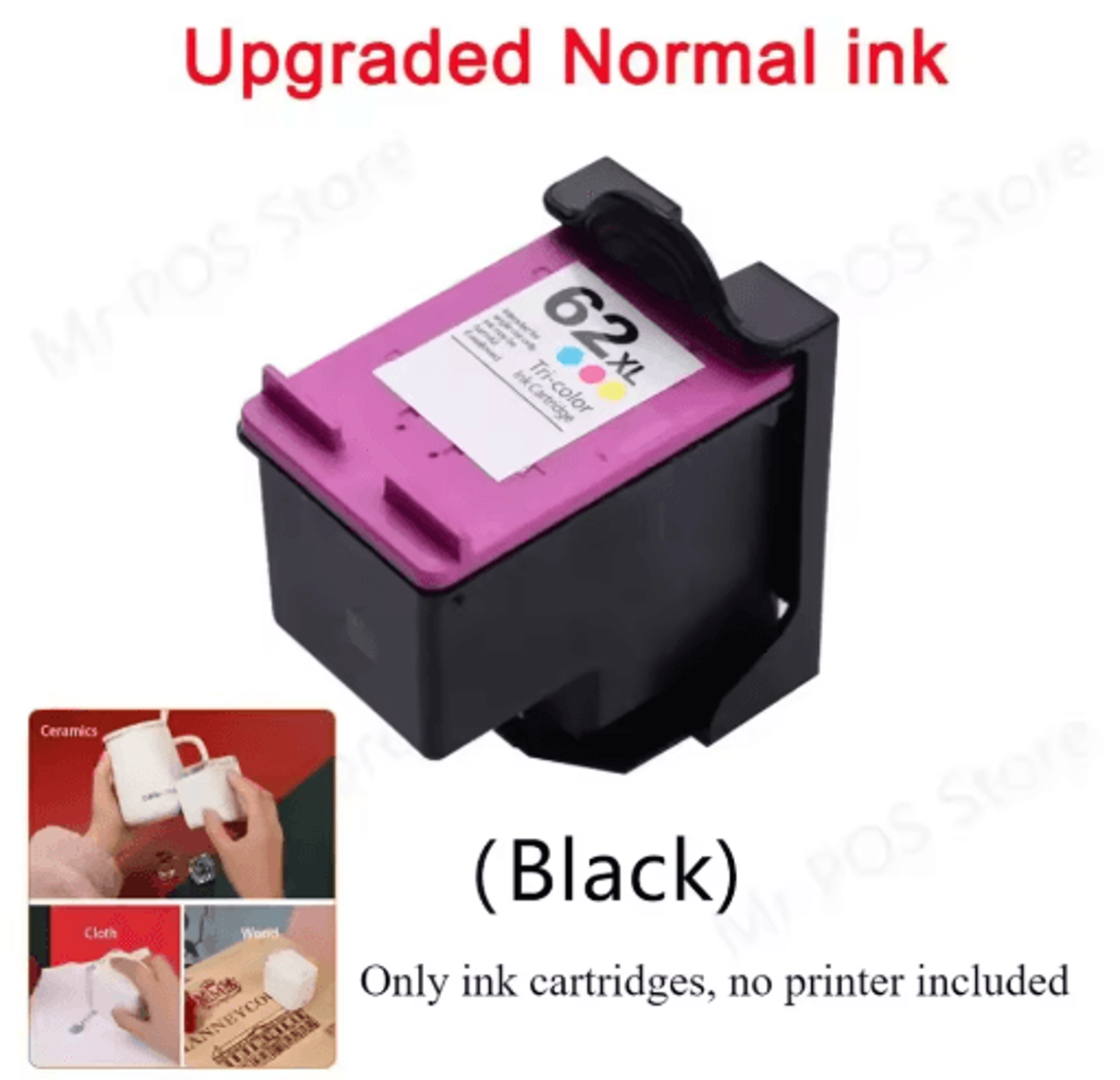 Kongten Mbrush Replacement Ink Cartridge  Black  Brown Ink For Mini Handheld Printers 6