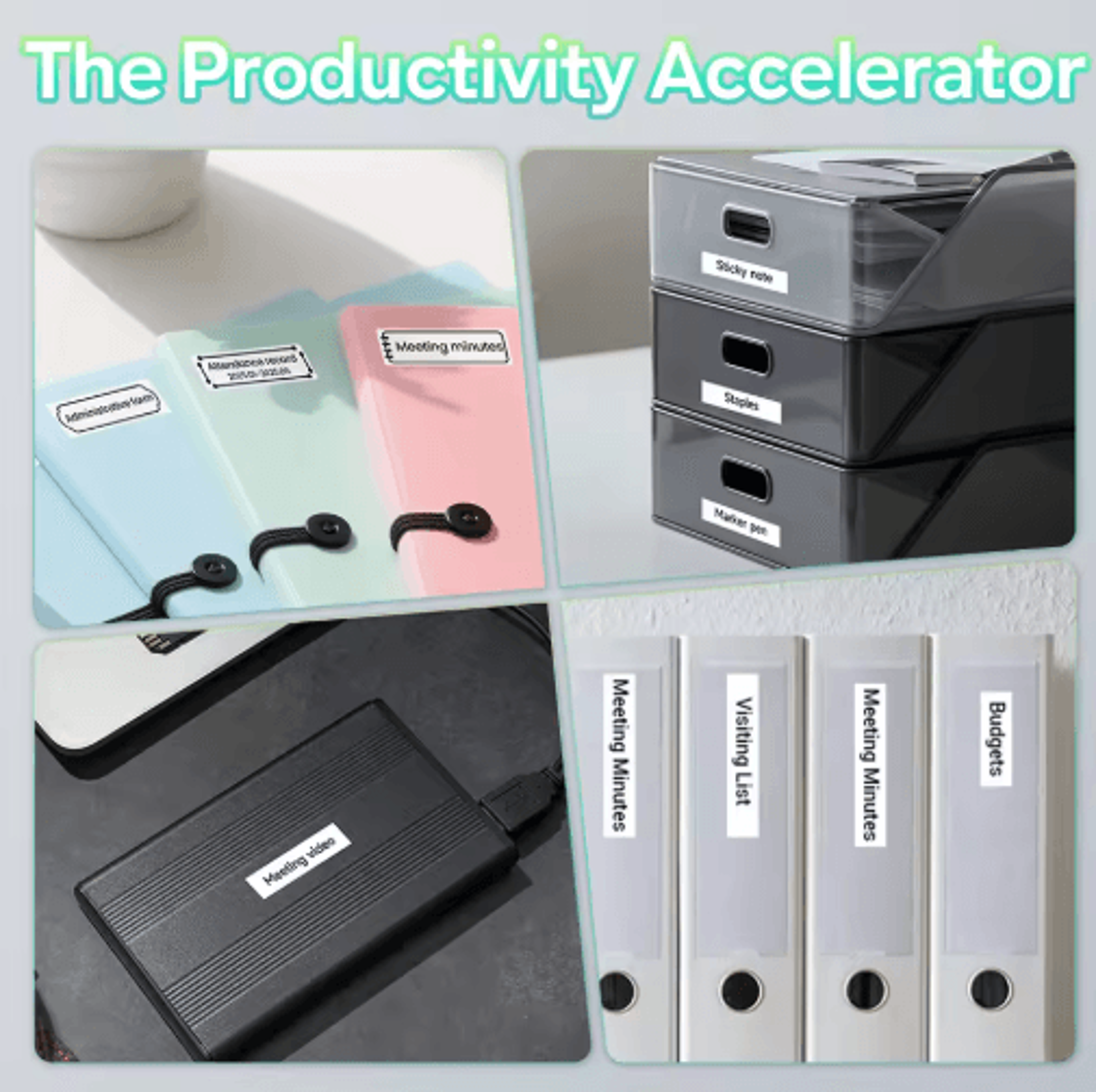 Mini Bluetooth Thermal Label Printer  Portable Wireless Sticker Maker For DIY  Organization 23