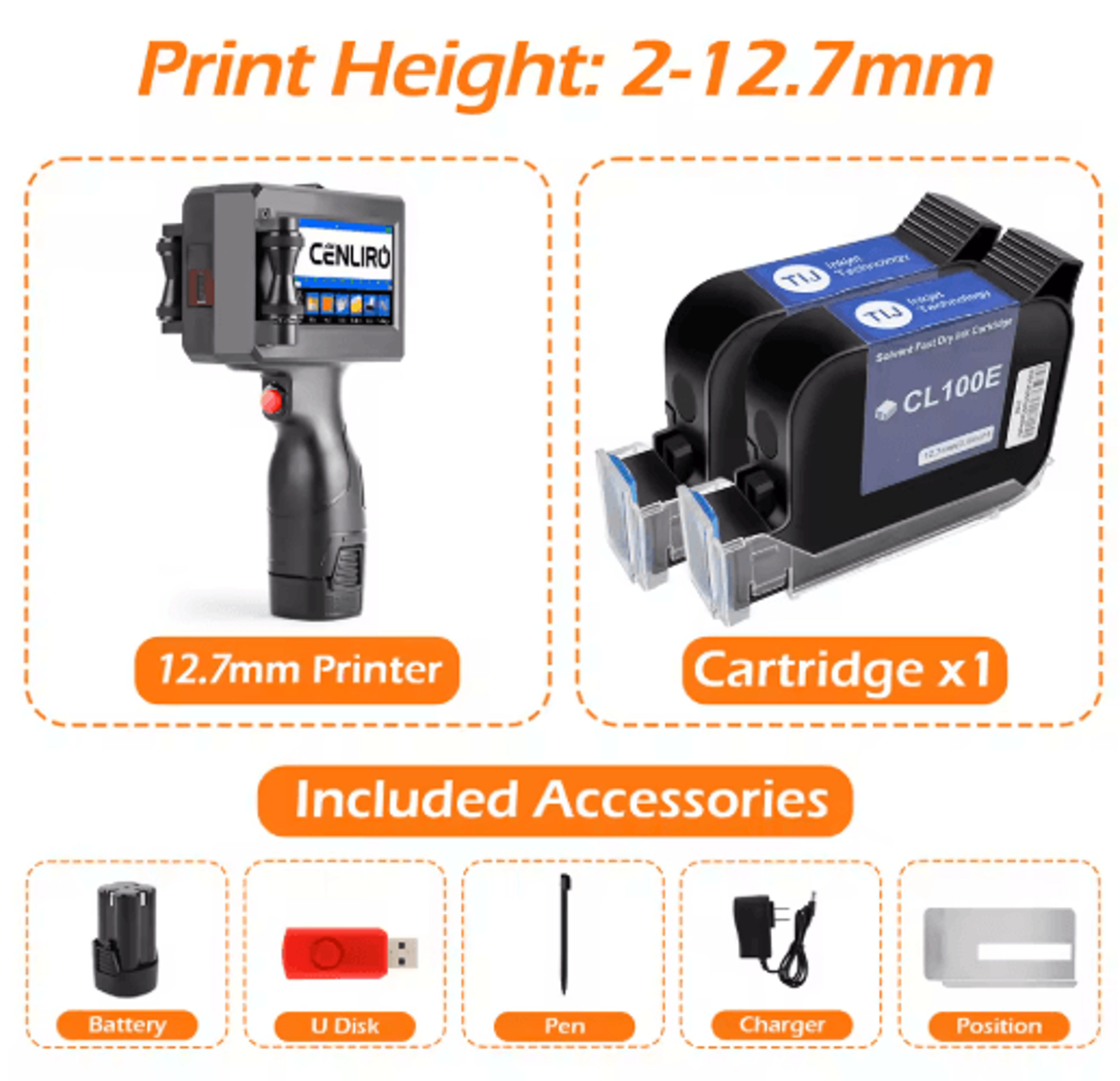 Portable Handheld Inkjet Printer  Date Batch Number  QR Code Coding Machine 2