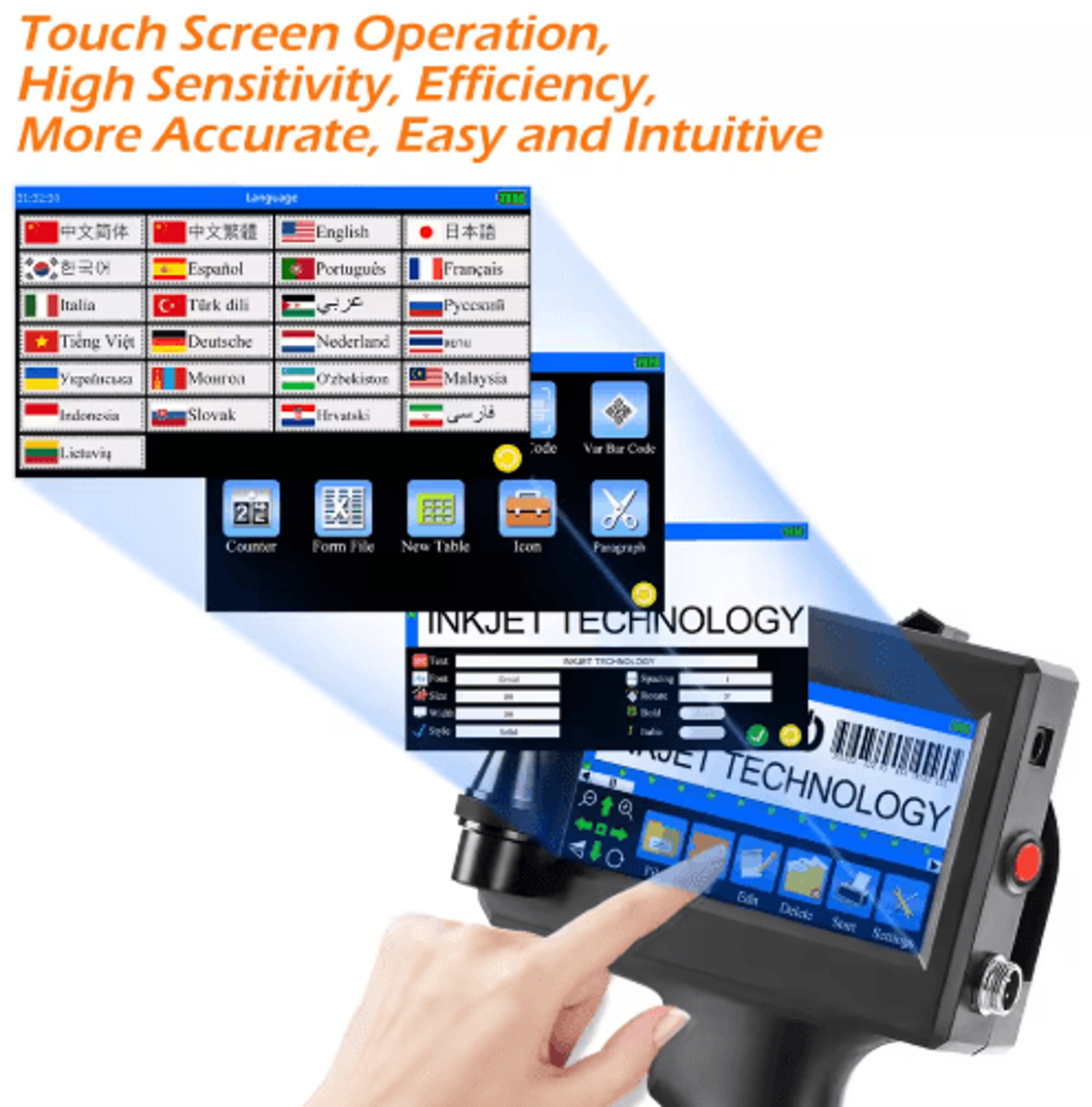 Portable Handheld Inkjet Printer  Date Batch Number  QR Code Coding Machine 8