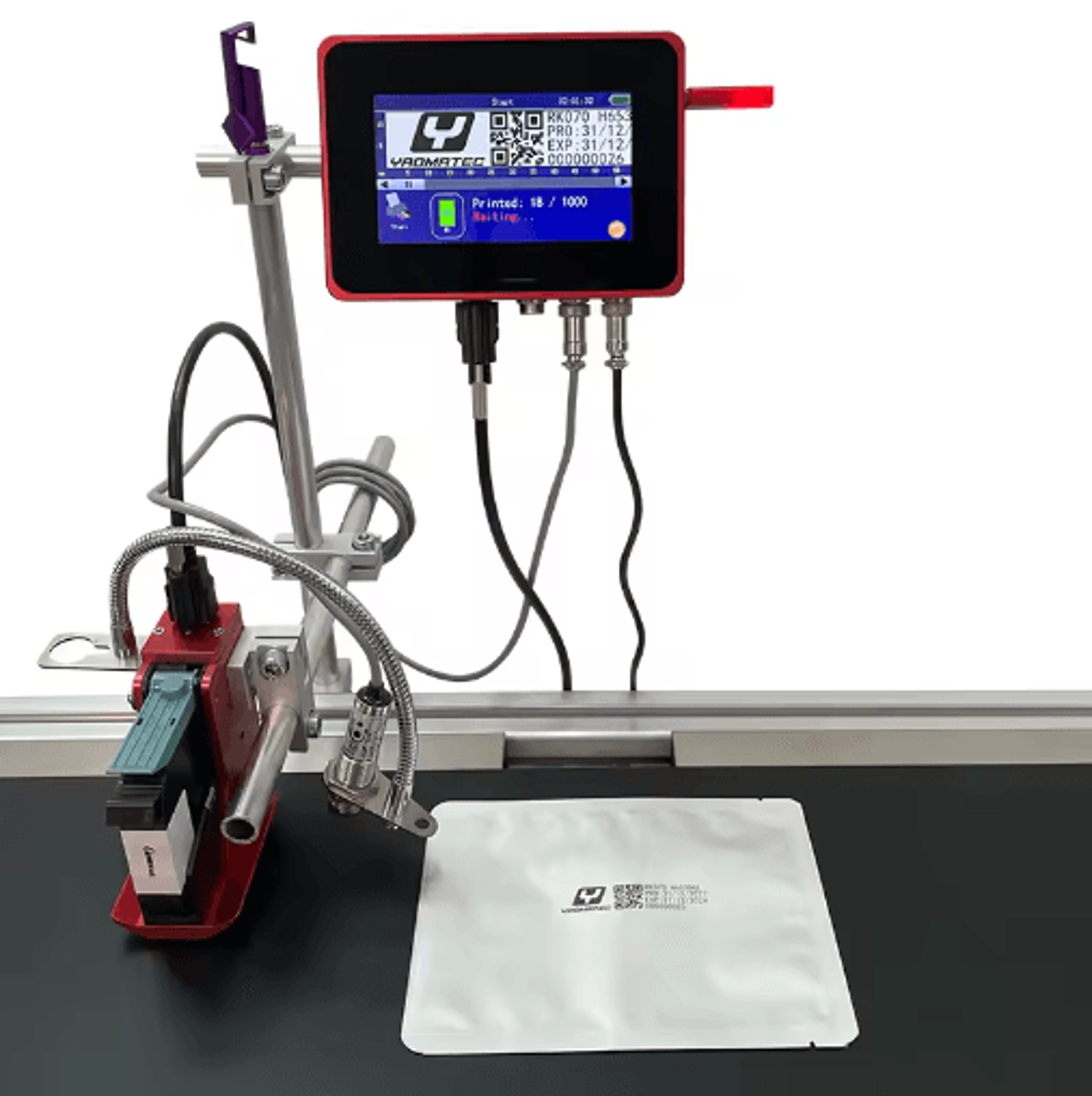 r automatic tij inkjet printer – 12.7mm/25.4mm expiry date & batch coding machine