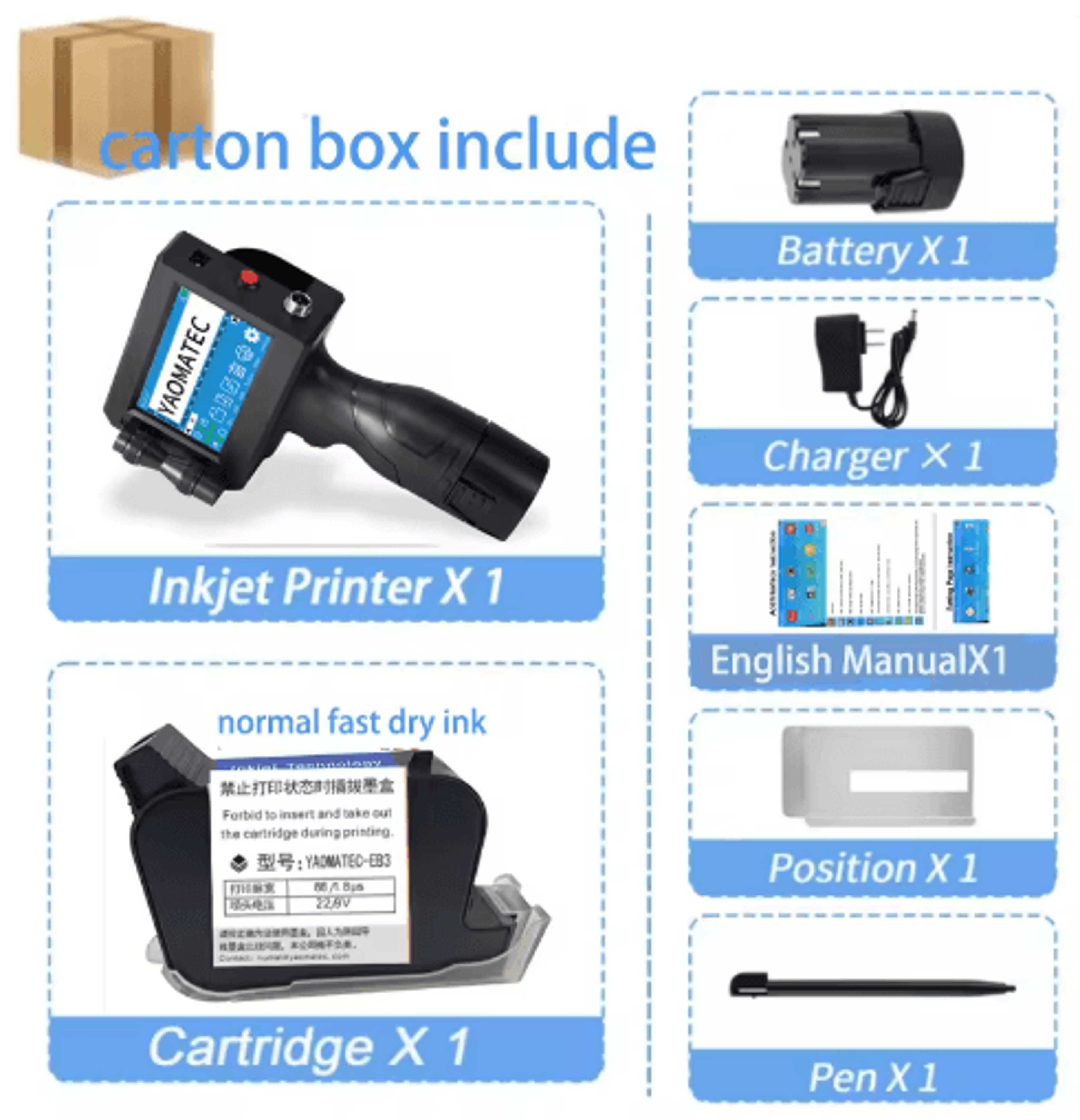 S1730 Handheld Thermal Inkjet Printer  28Language Date  Batch Coding Machine 2
