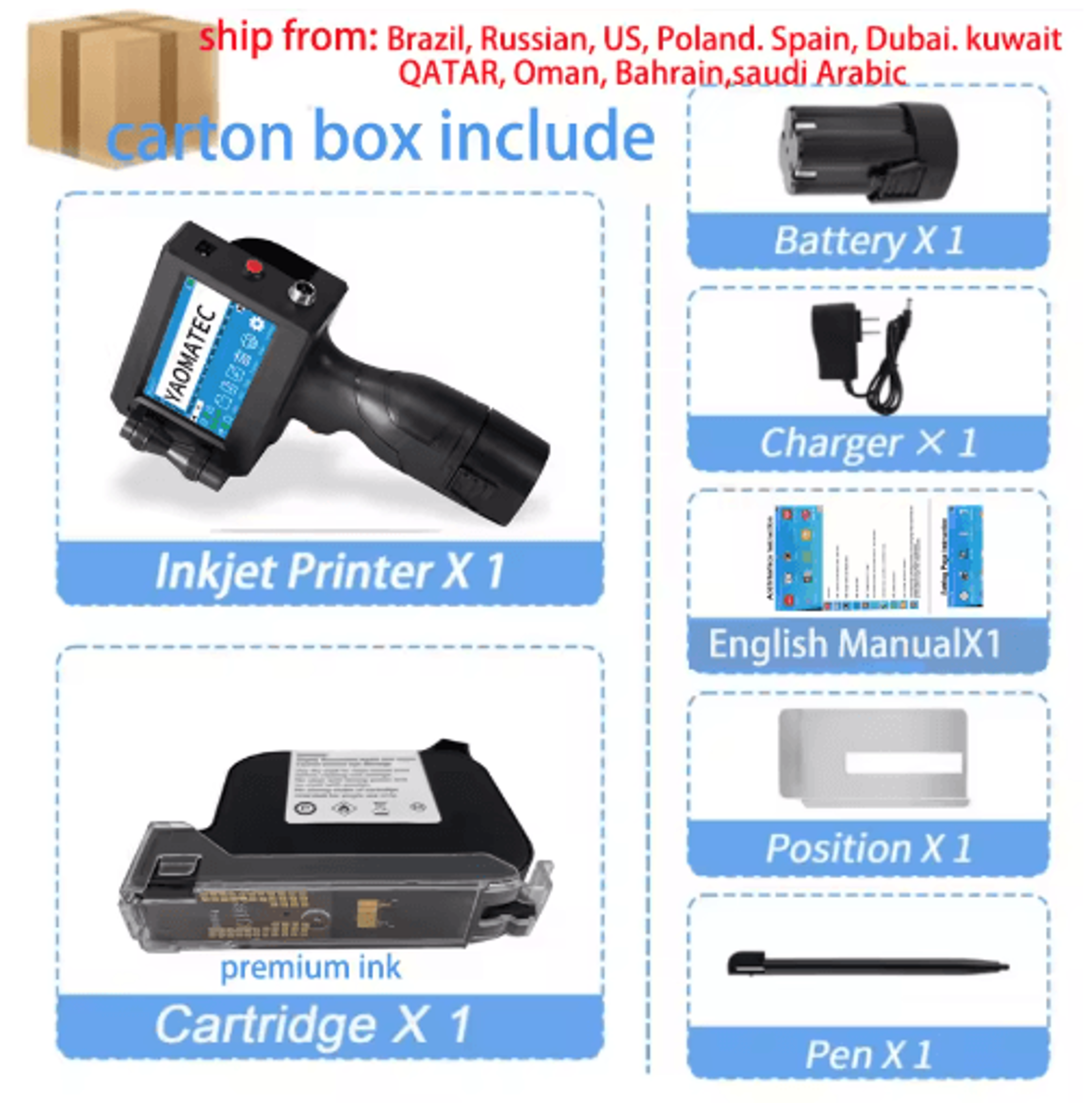 S1730 Handheld Thermal Inkjet Printer  28Language Date  Batch Coding Machine 1