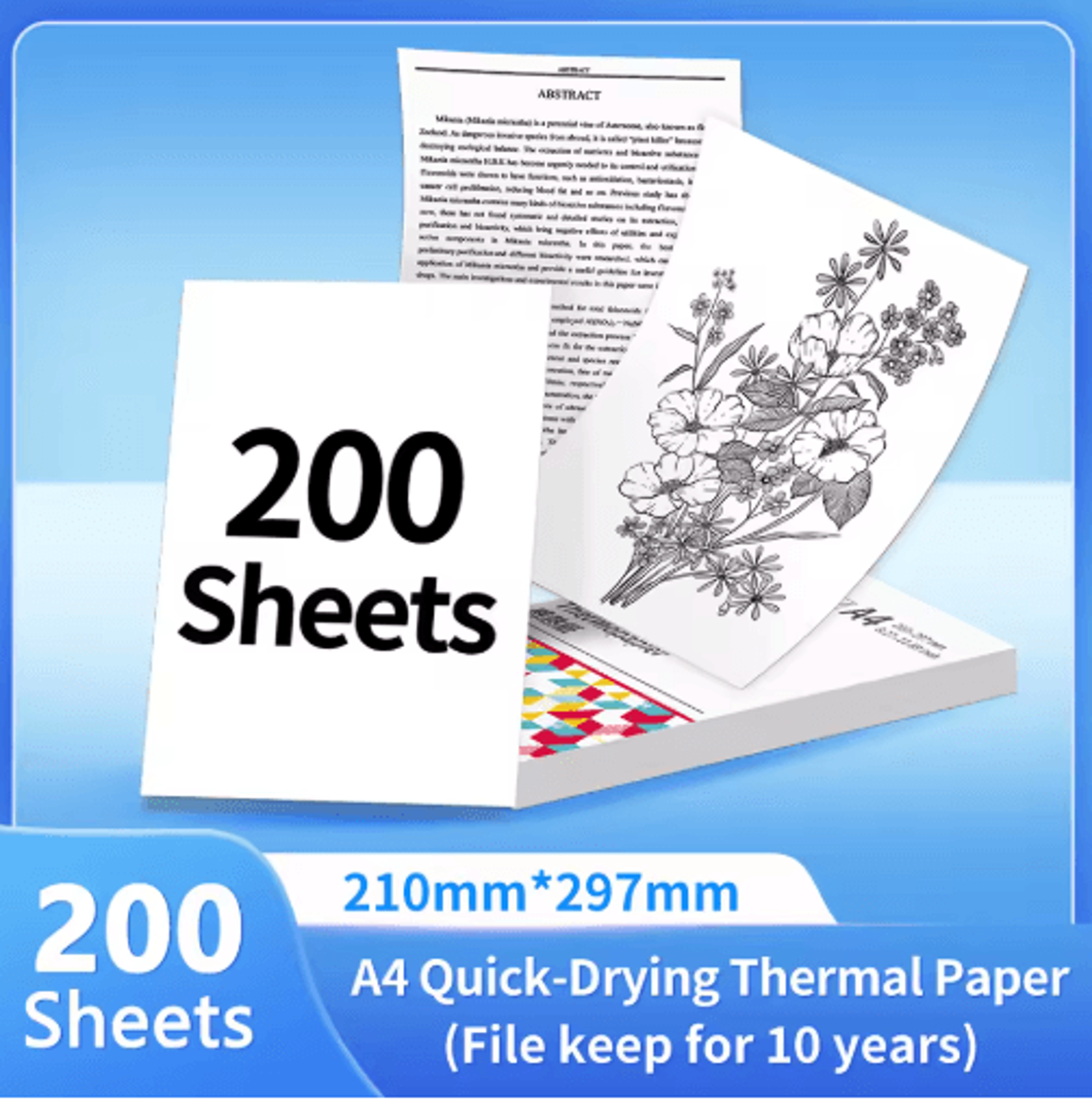 QuickDry Thermal Printer Paper  2 Rolls Continuous Paper For M832M833M834M835 7