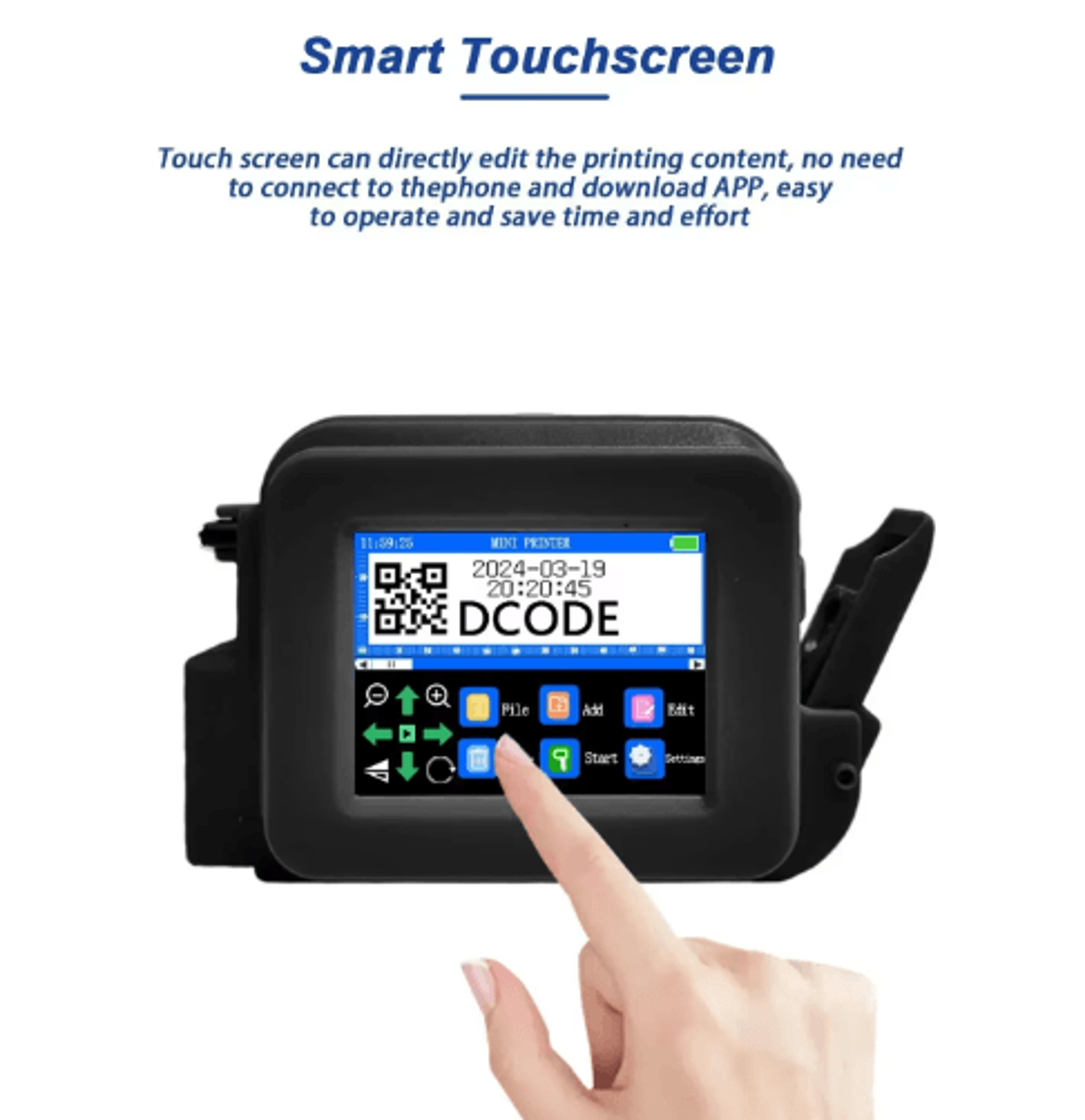 Portable Mini Handheld Inkjet Printer  QR Code Barcode  Batch Coding Machine 7