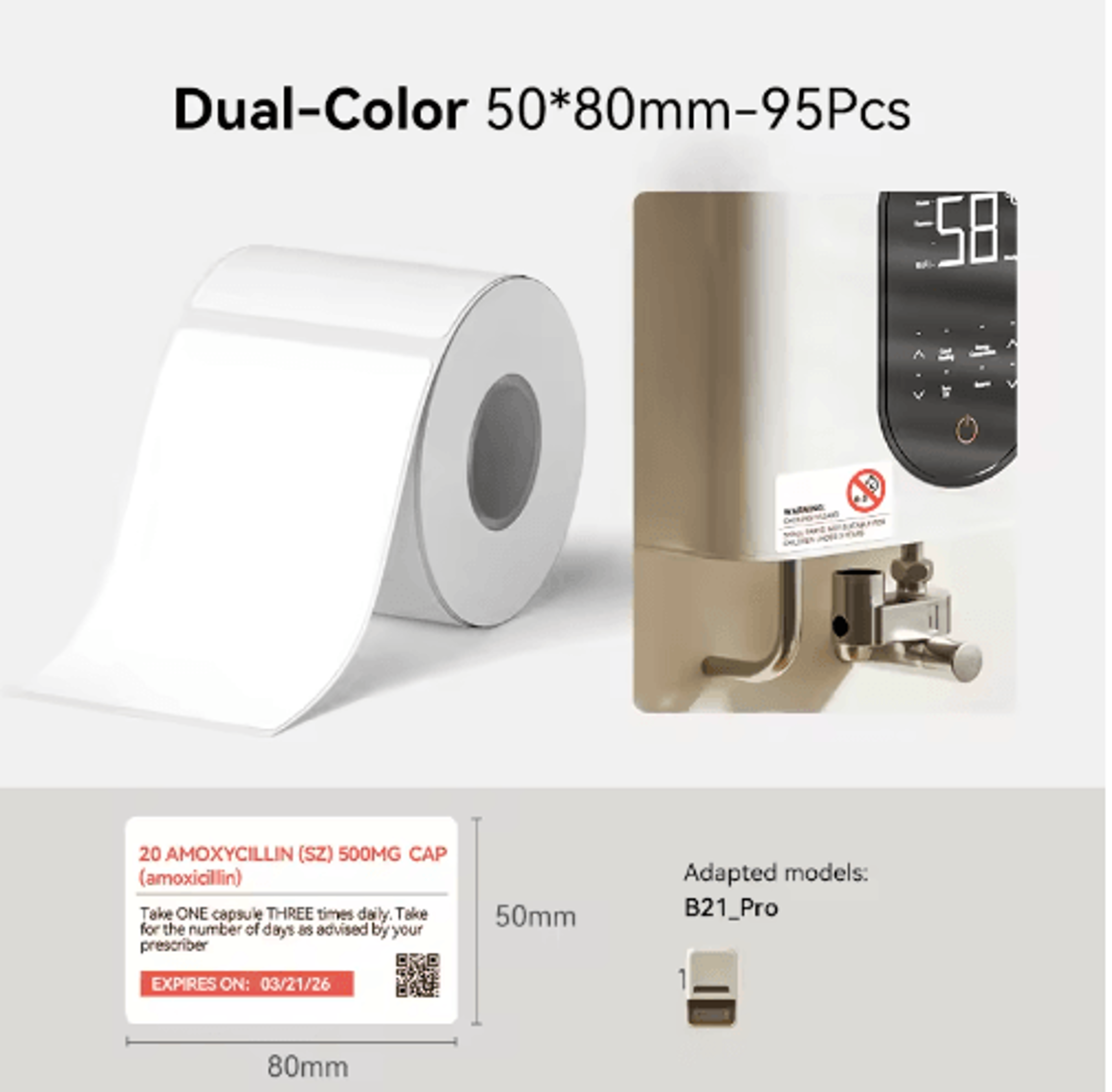 Wireless Label Printer  2050mm SelfAdhesive Sticker Maker For Home  Office 13