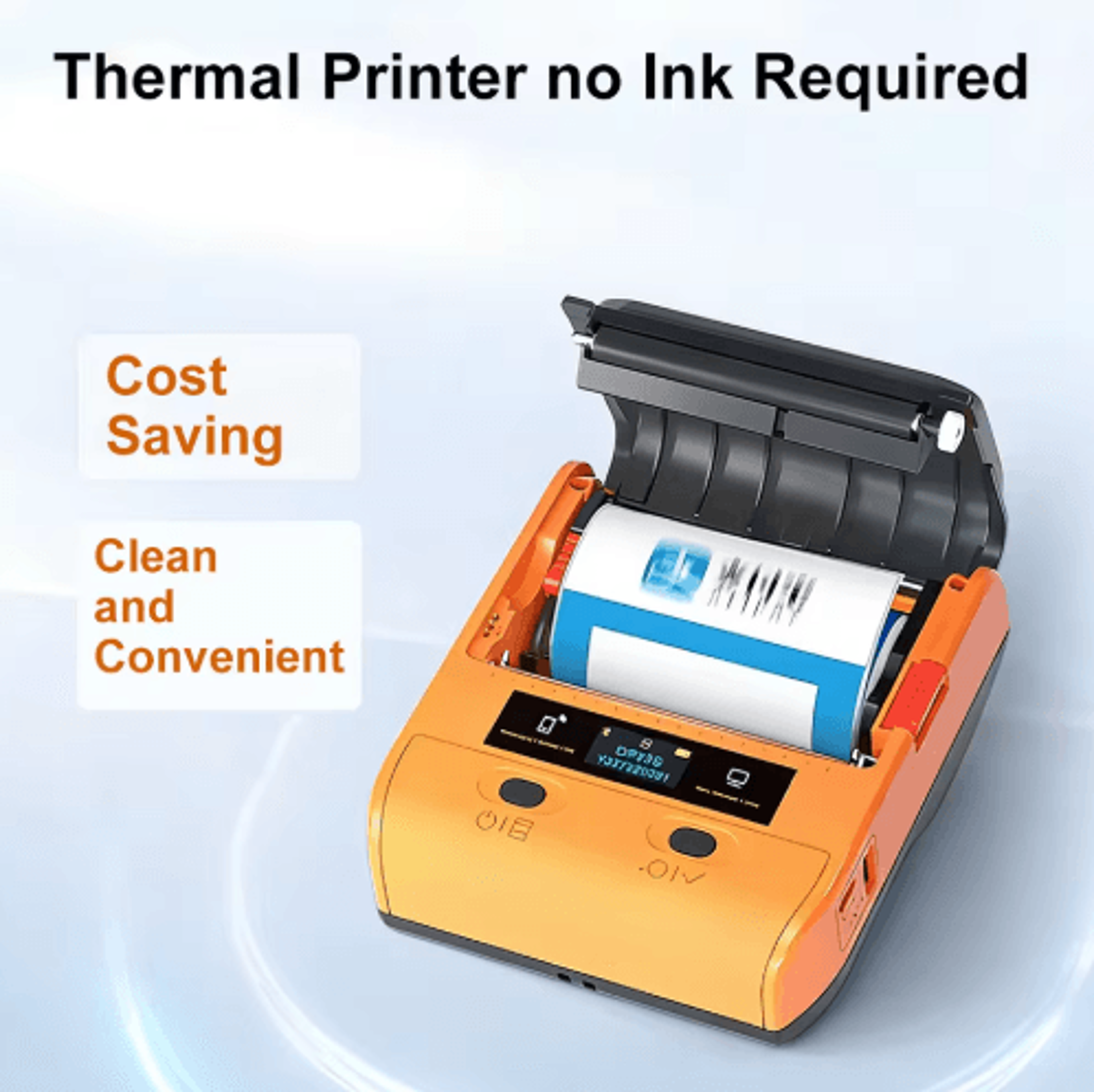 Mini Portable Bluetooth Thermal Label Printer  Wireless Barcode  Sticker Maker For Android And IOS 16