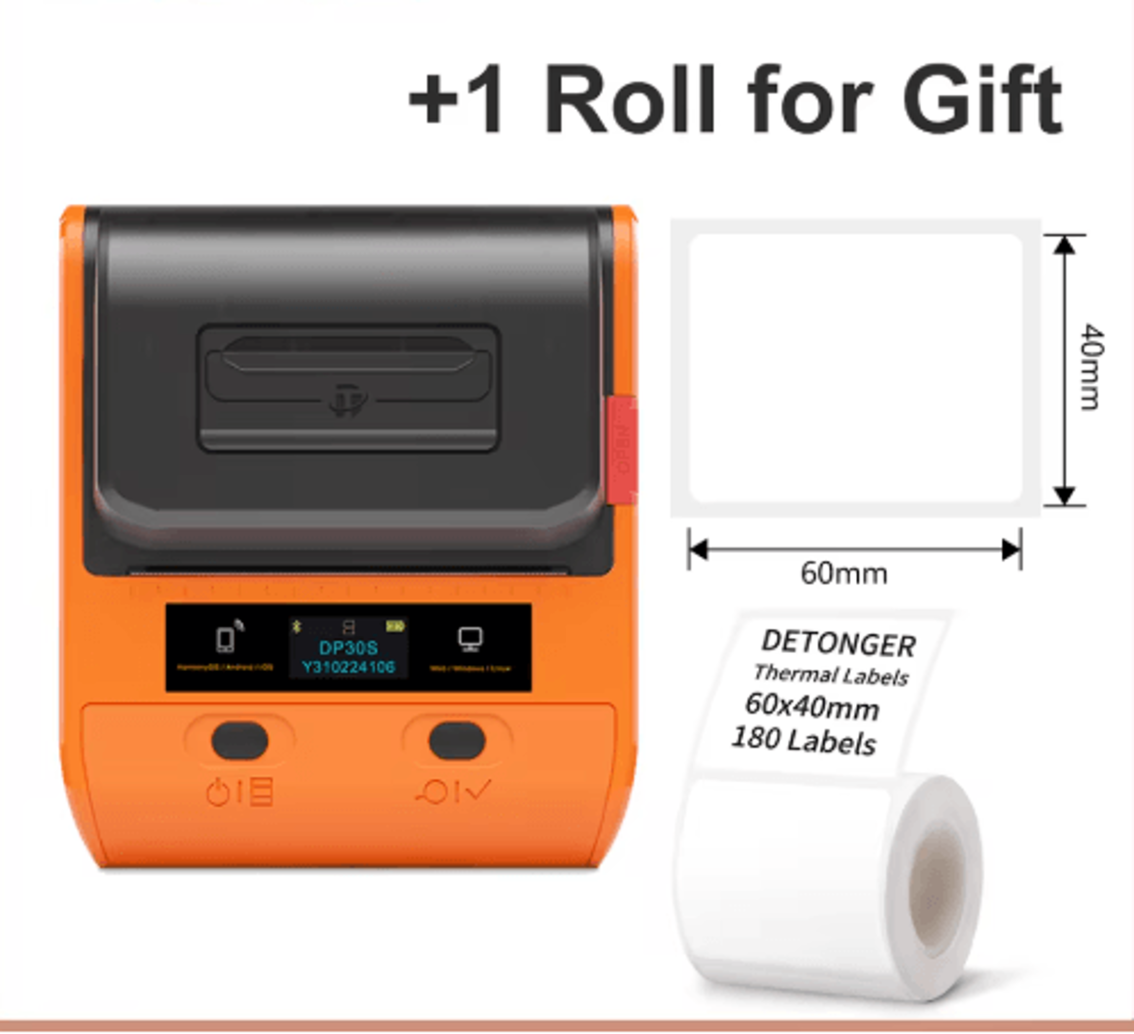 Mini Portable Bluetooth Thermal Label Printer  Wireless Barcode  Sticker Maker For Android And IOS 11
