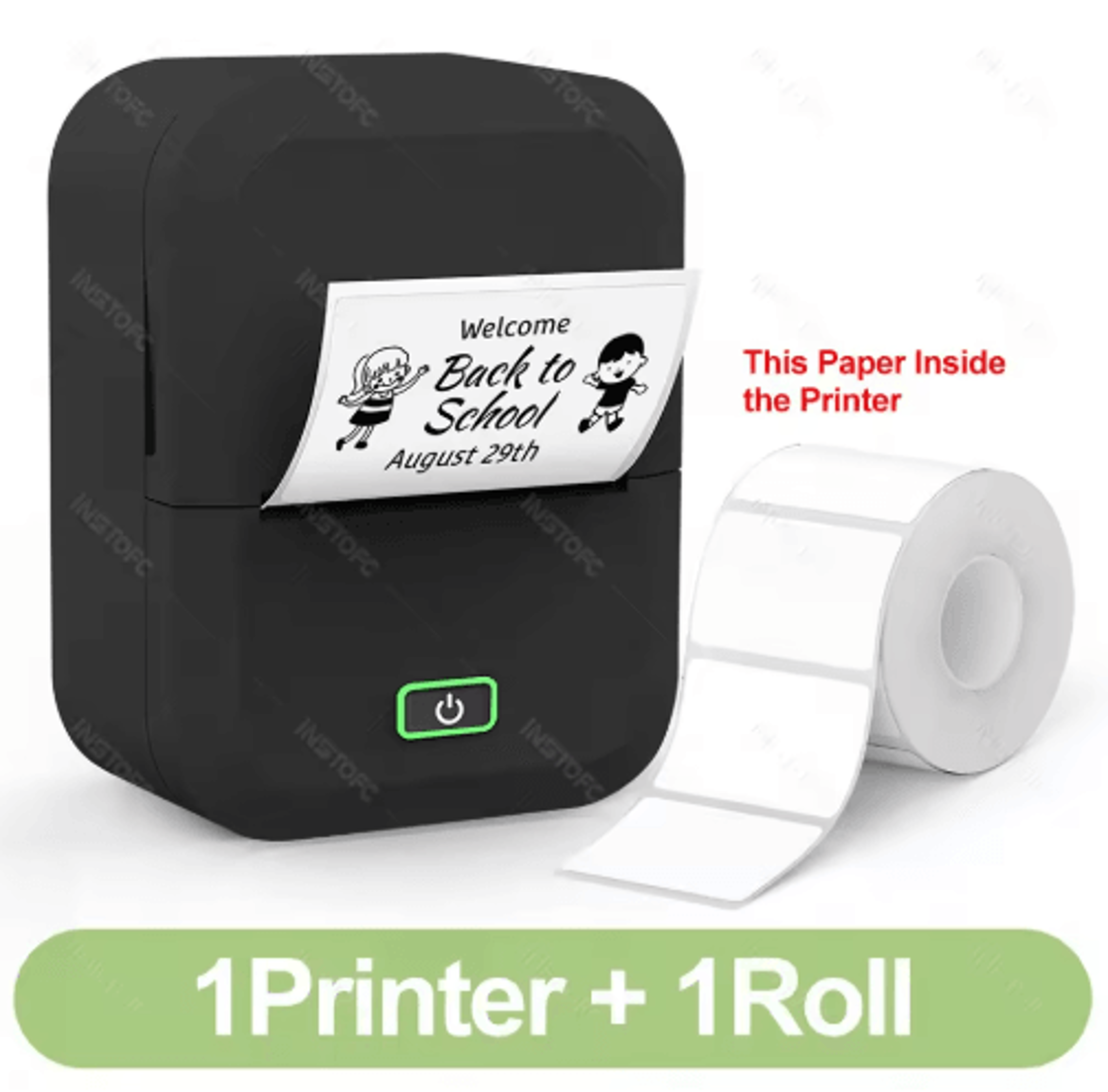 Portable Thermal Label Printer  2Inch Sticker Maker With Label Paper Options 15