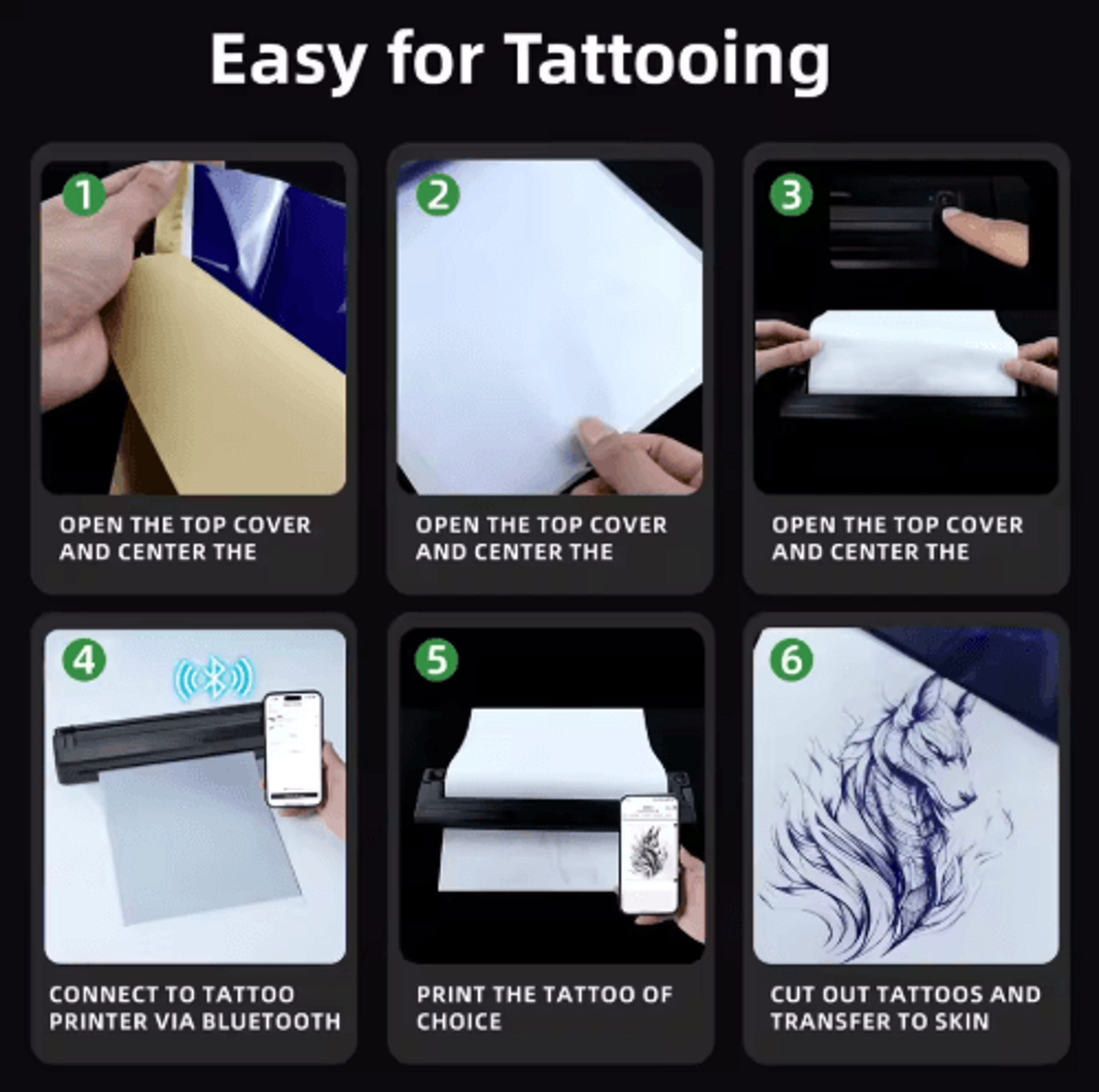 Portable Bluetooth Tattoo Stencil Printer  Wireless Thermal Tattoo Transfer Printer For Beginners   2