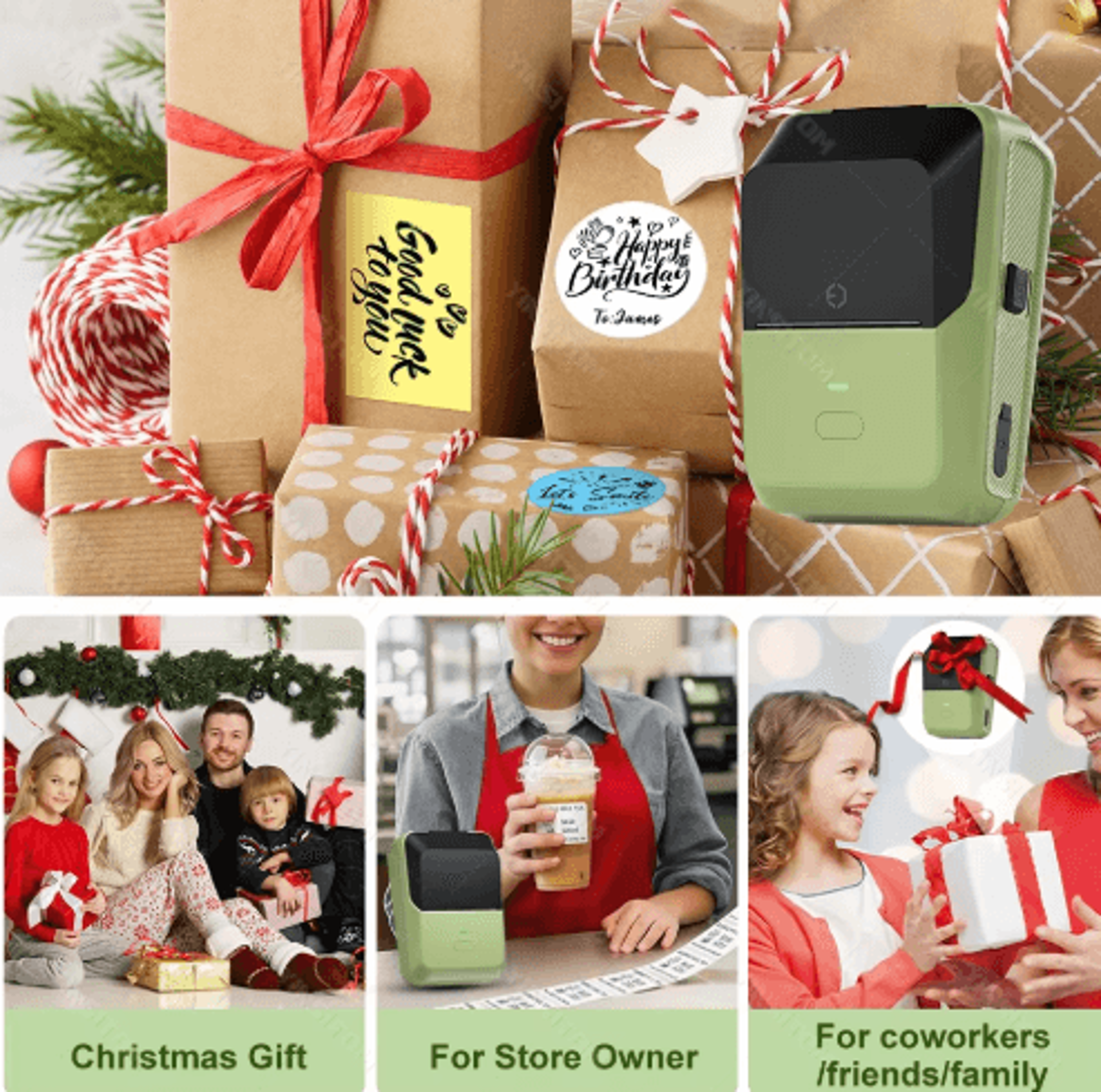 Mini Bluetooth Thermal Label Printer  Portable Barcode  Price Sticker Maker For Android And IOS 10