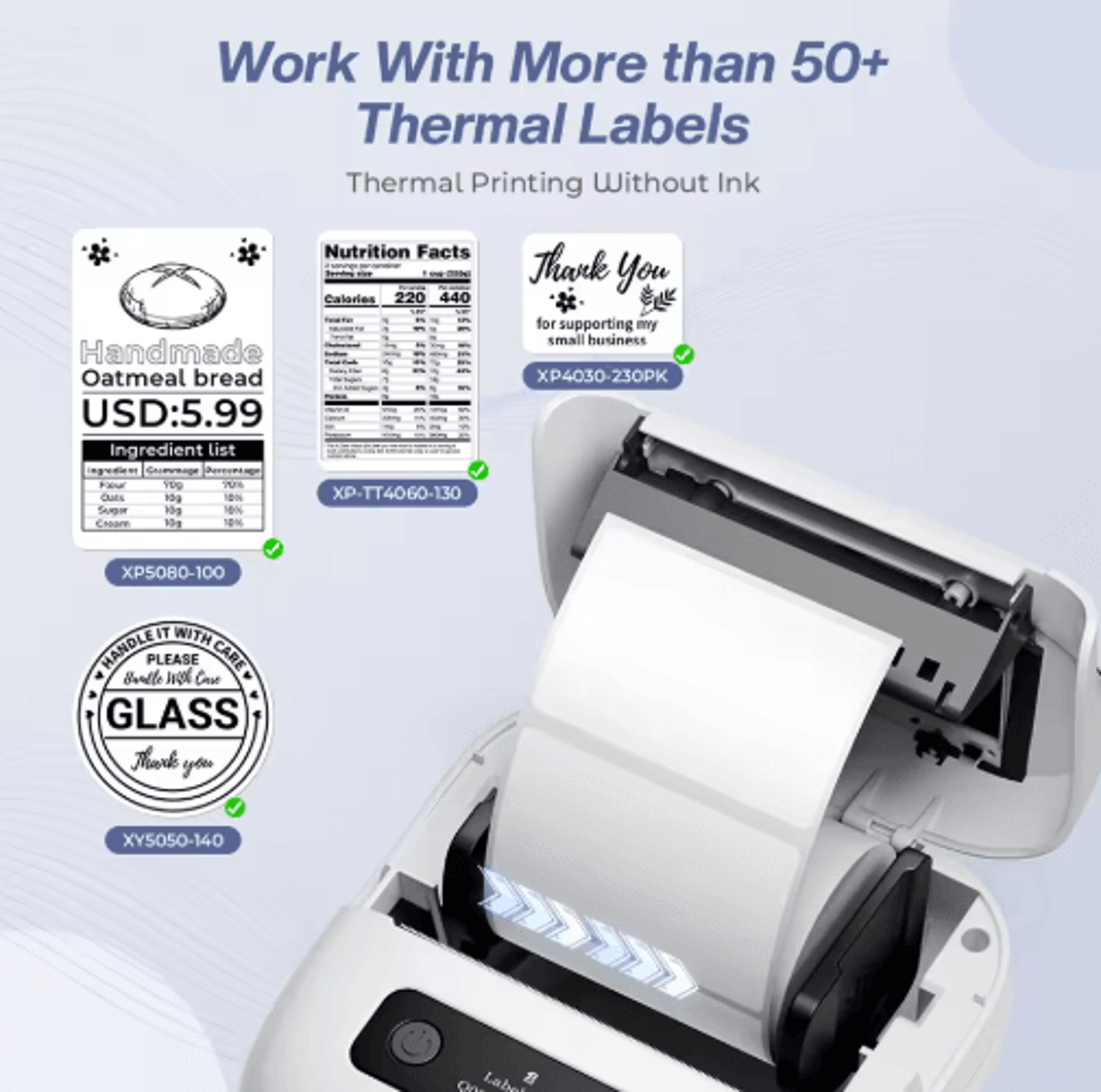 Portable Thermal Label Printer  Multifunctional Sticker Maker For Office  Clothing Tags 7