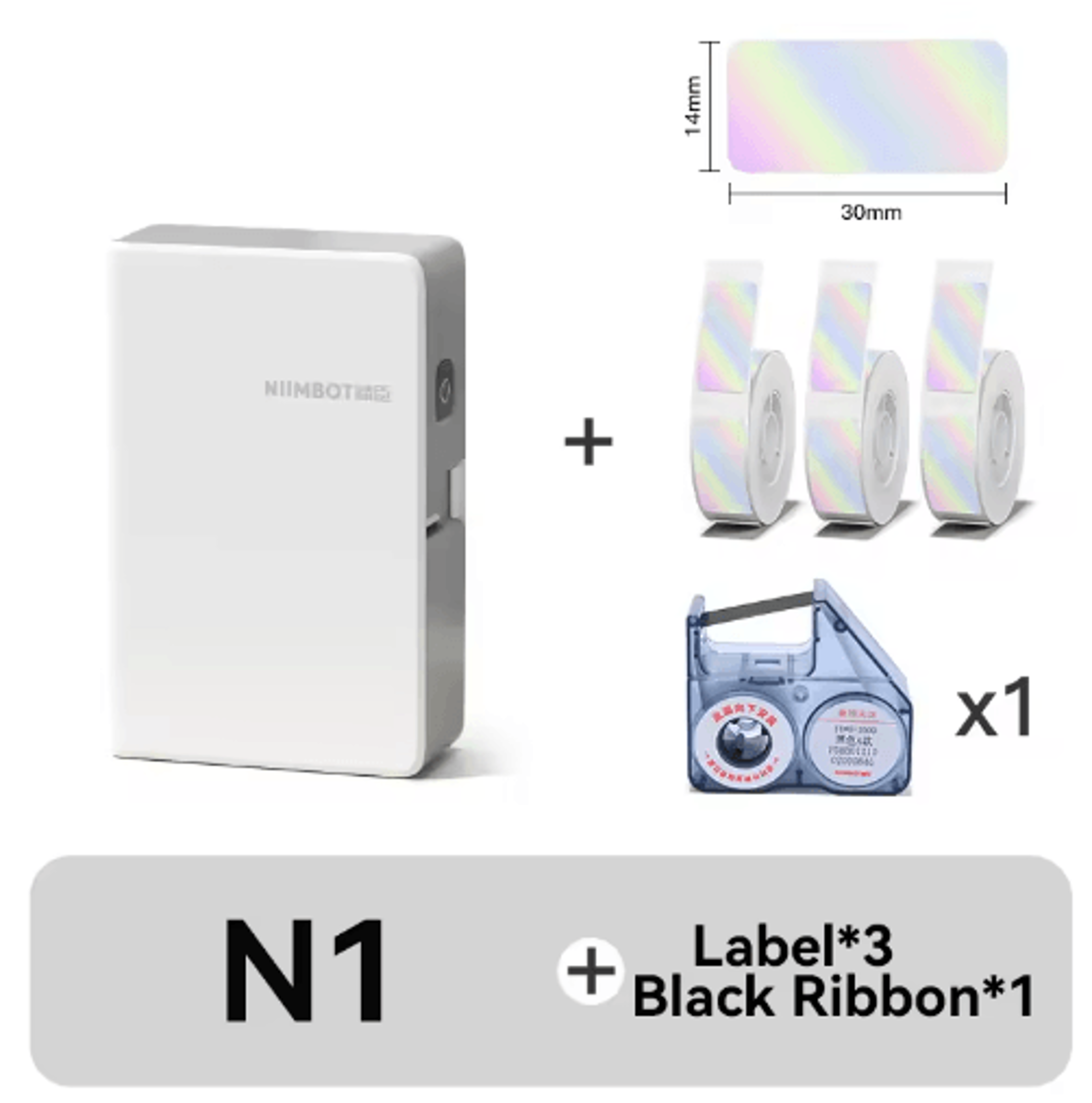 mini portable thermal transfer label printer – pocket sticker maker with durable ribbon & pet labels