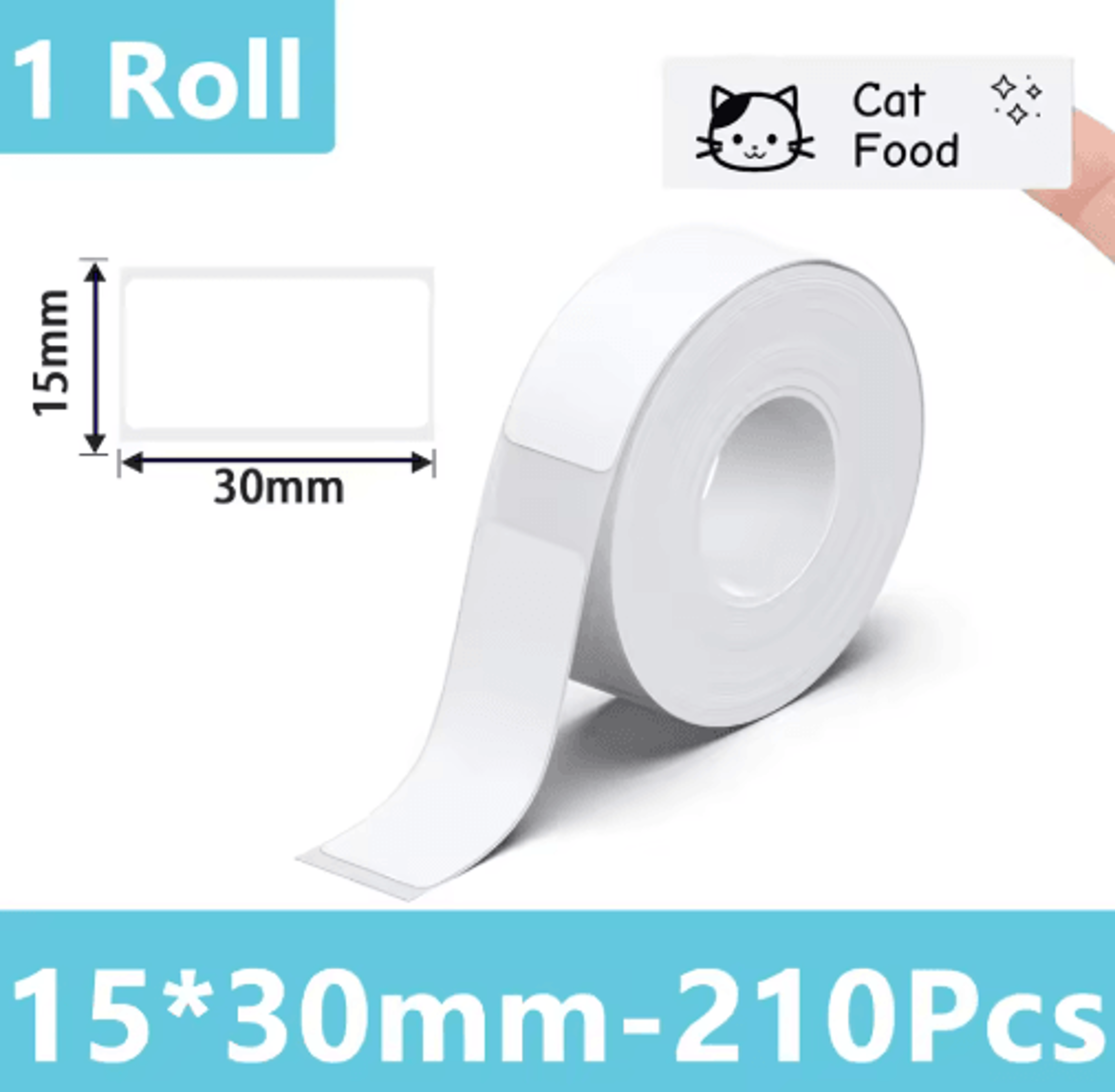 Waterproof Thermal Label Sticker Paper  White  Transparent Adhesive Rolls For P15P12P11D30Q30 2