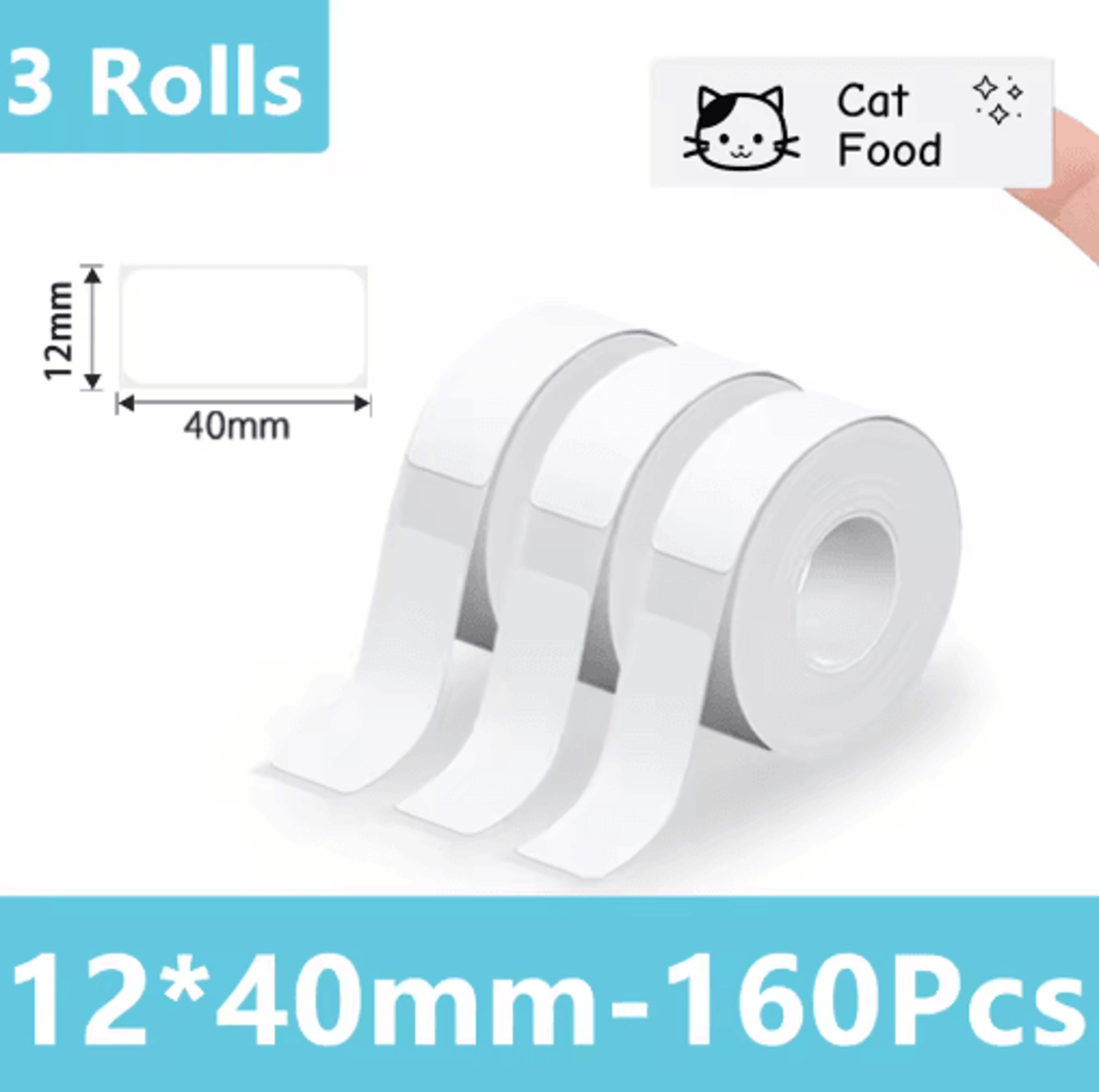 Waterproof Thermal Label Sticker Paper  White  Transparent Adhesive Rolls For P15P12P11D30Q30 1