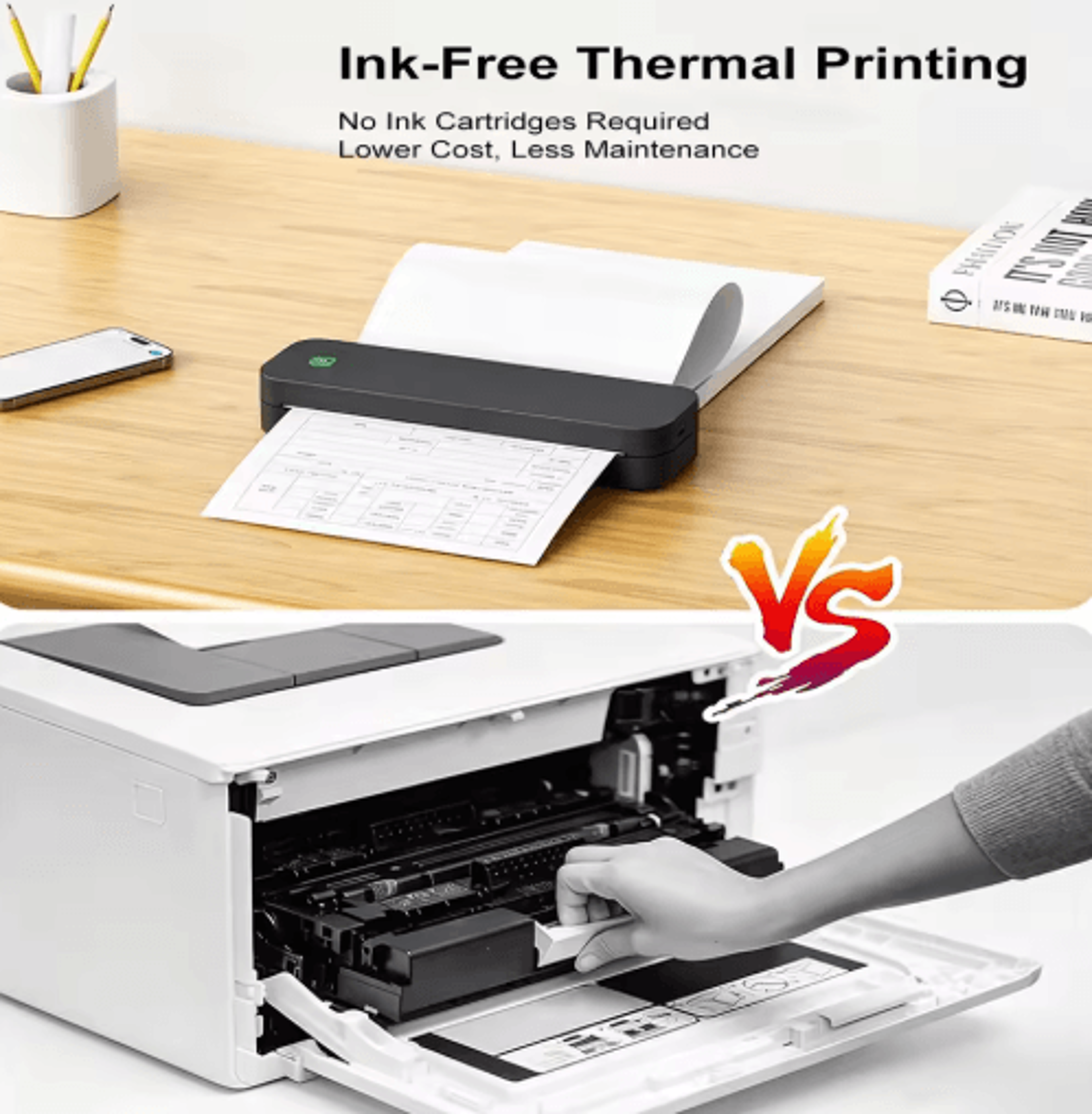 Portable A4 Bluetooth Thermal Printer  Wireless Inkless Document  Tattoo Stencil Printer 8