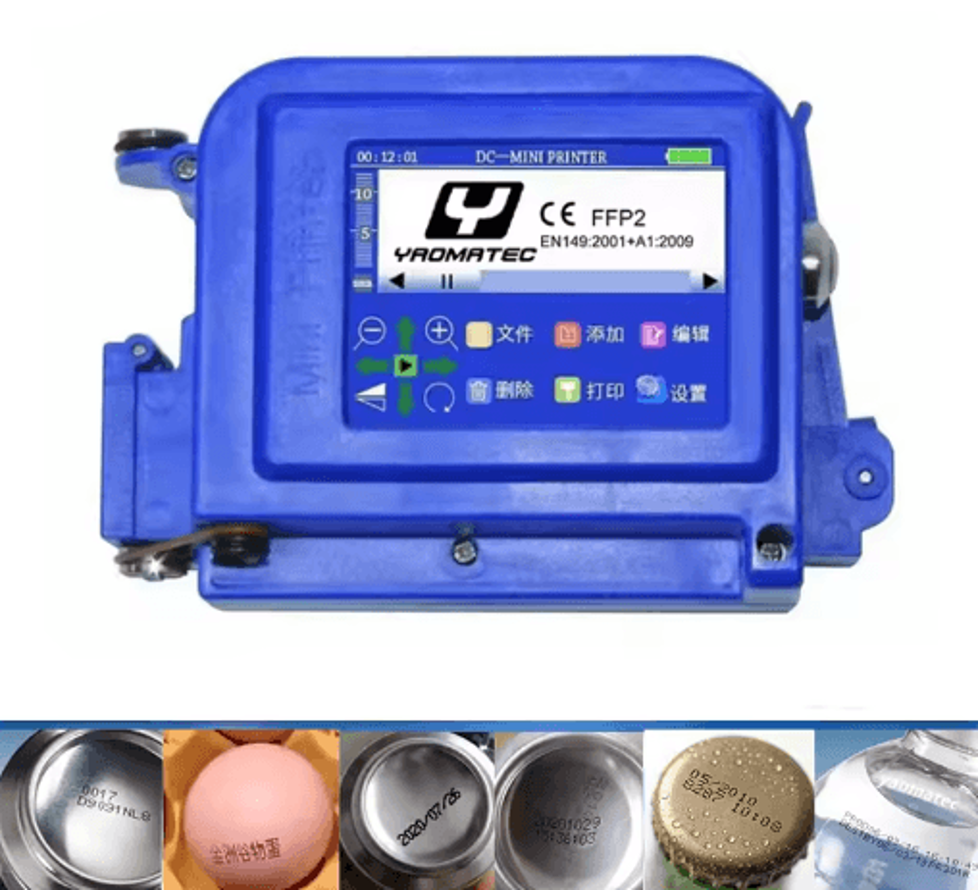 127mm Portable Handheld Inkjet Printer  25Language QR Code Barcode  Batch Coding Machine 2