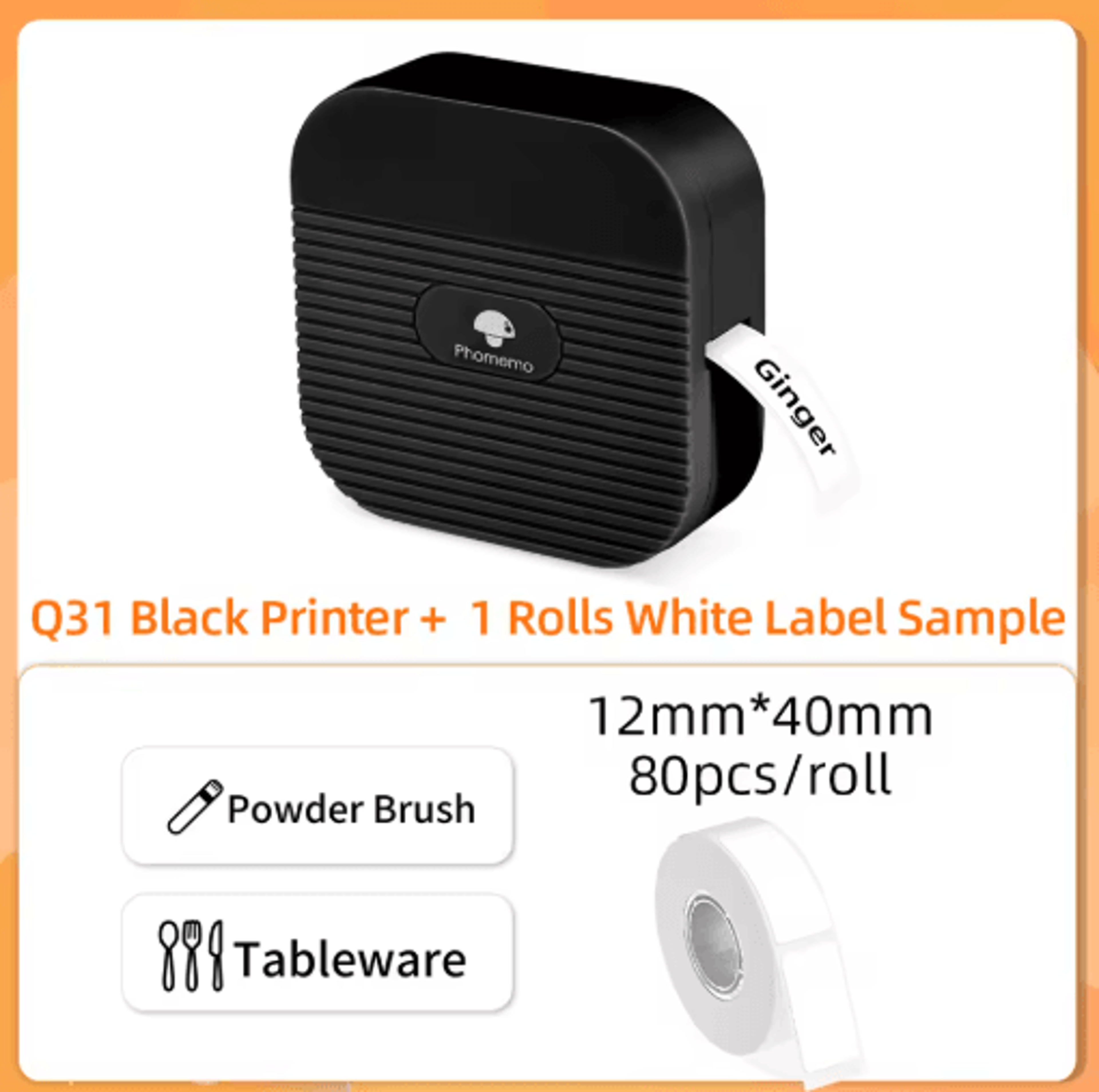 Mini Bluetooth Thermal Label Printer  Portable 615mm Sticker Label Maker 22