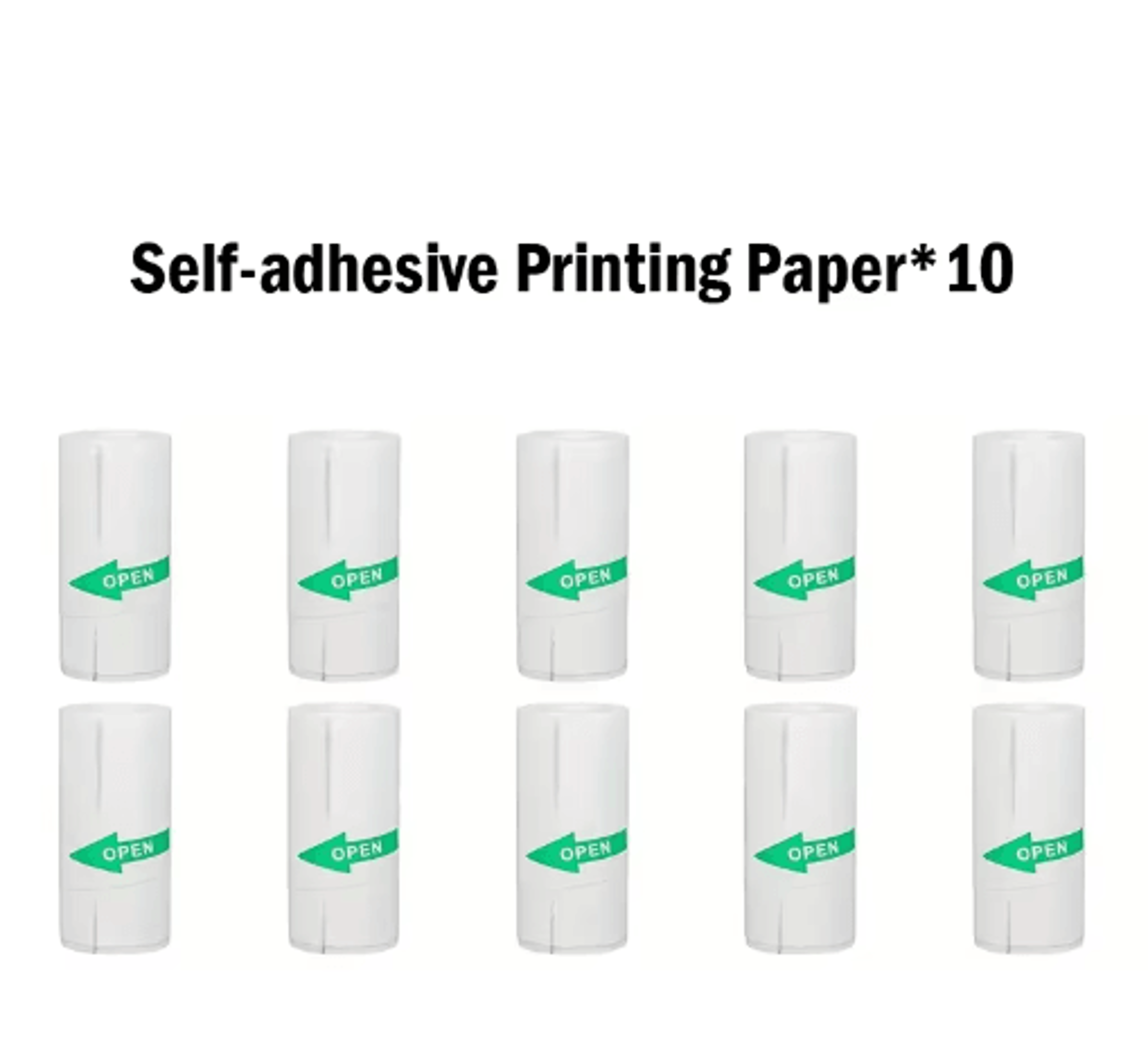 10 Rolls 57mm SelfAdhesive Thermal Printing Paper  White Sticker Paper For Mini Printers 3