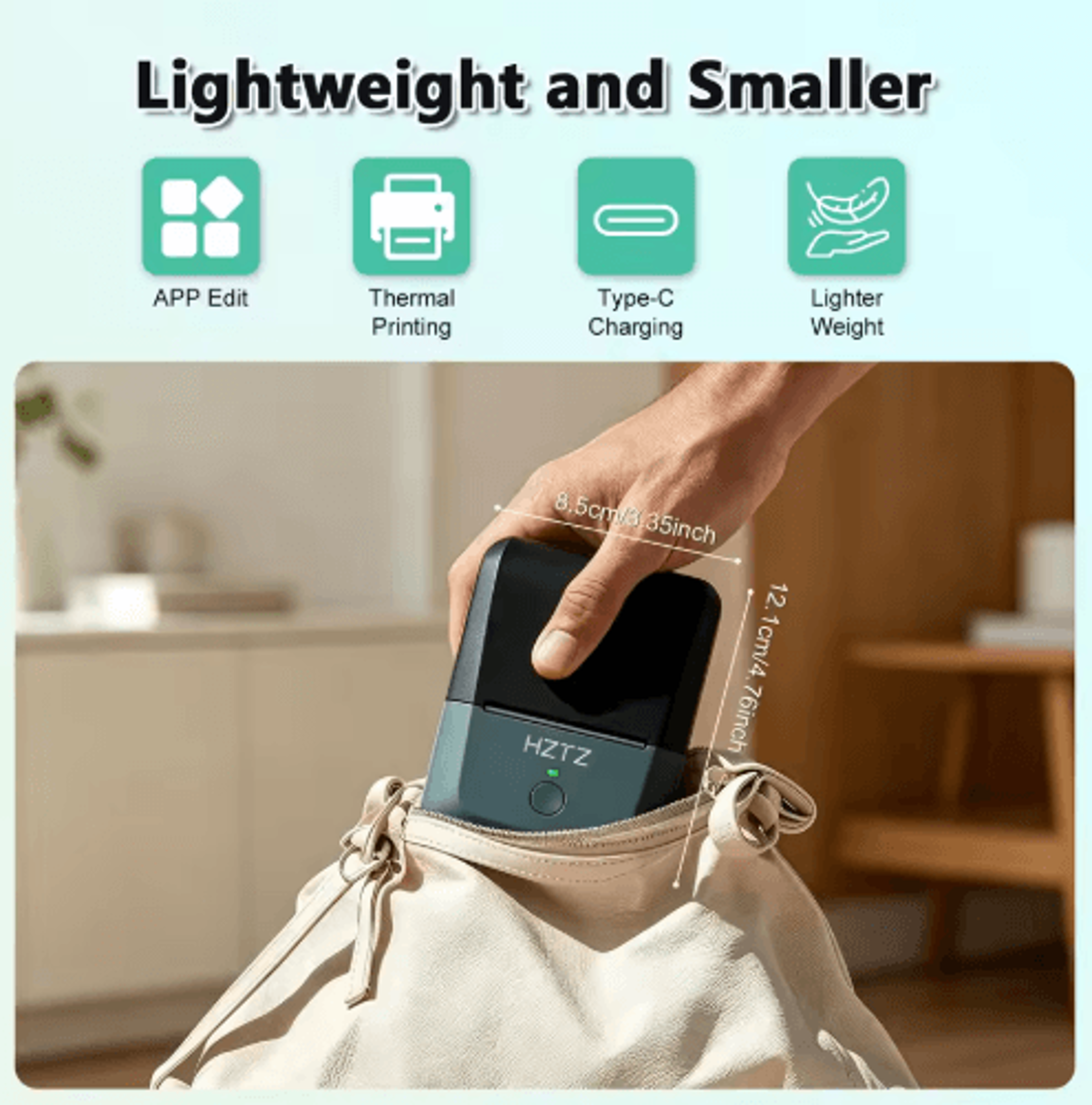Inkless Bluetooth Thermal Label Printer  Wireless Sticker Maker For Retail  Inventory 8