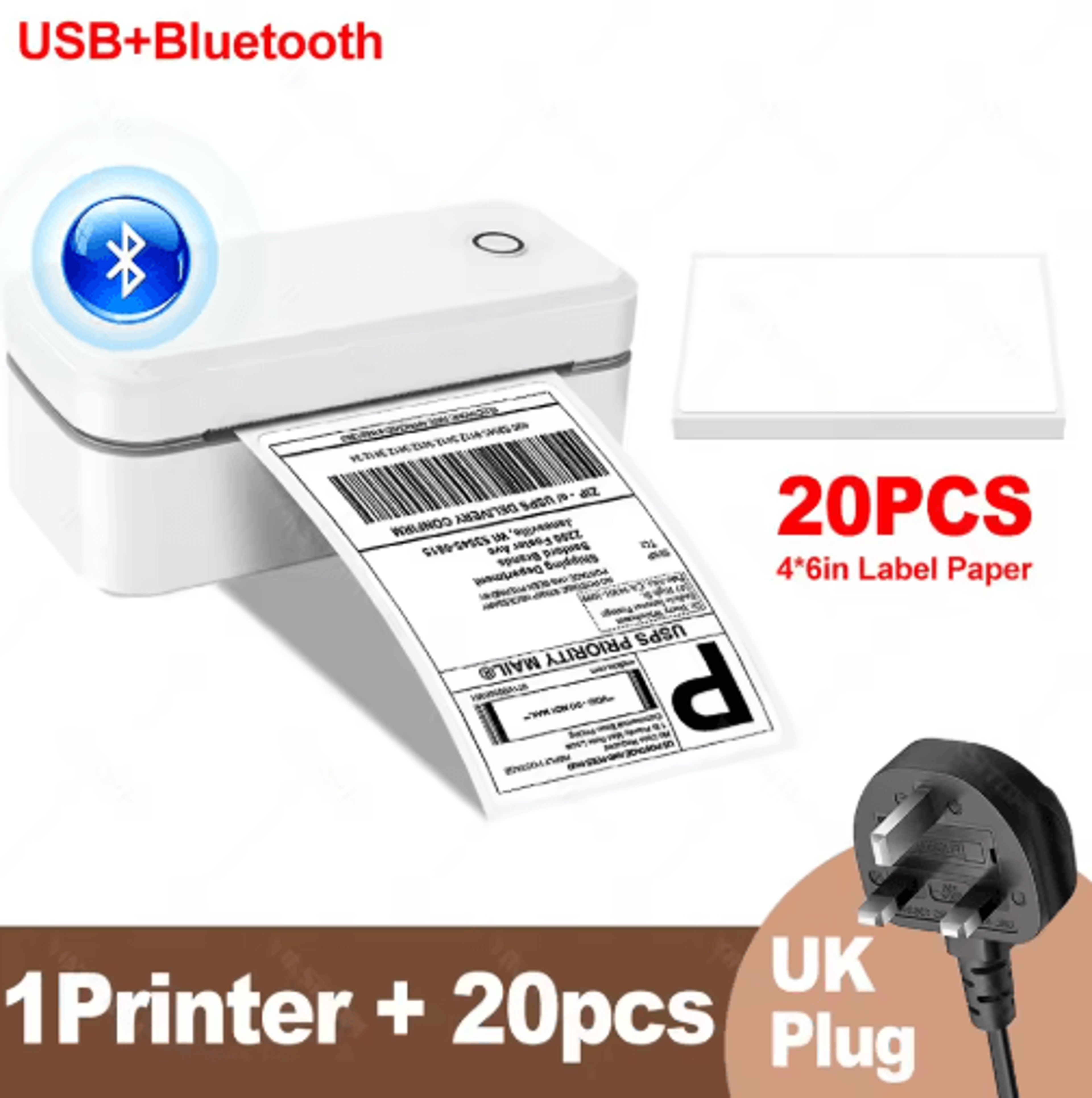 Portable Bluetooth Thermal Label Printer  4x6 Shipping Label Maker With Automatic Label Recognition 2