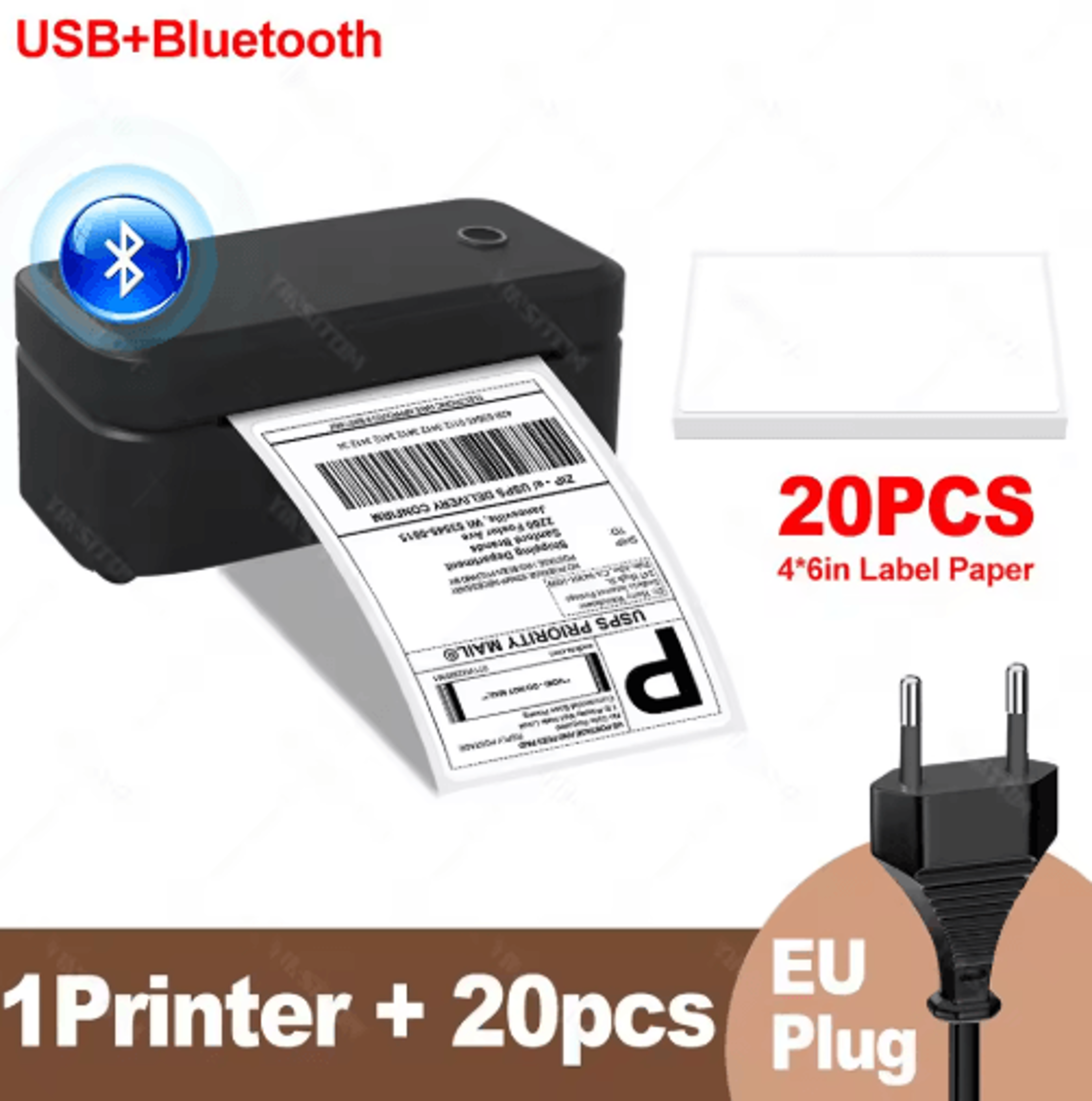 Portable Bluetooth Thermal Label Printer  4x6 Shipping Label Maker With Automatic Label Recognition 7