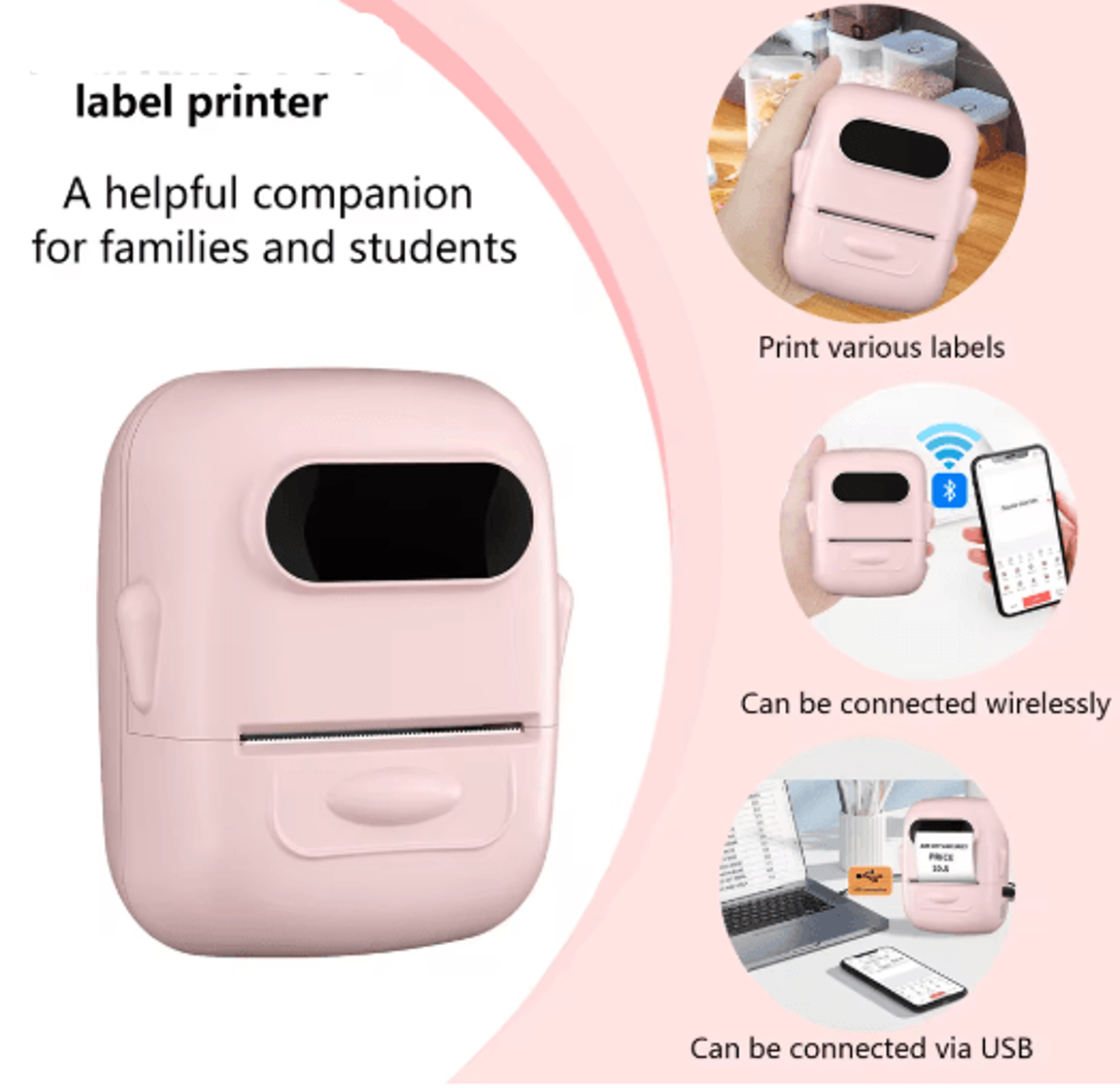 P50 Bluetooth Thermal Label Printer  Portable Waterproof Sticker Maker 12