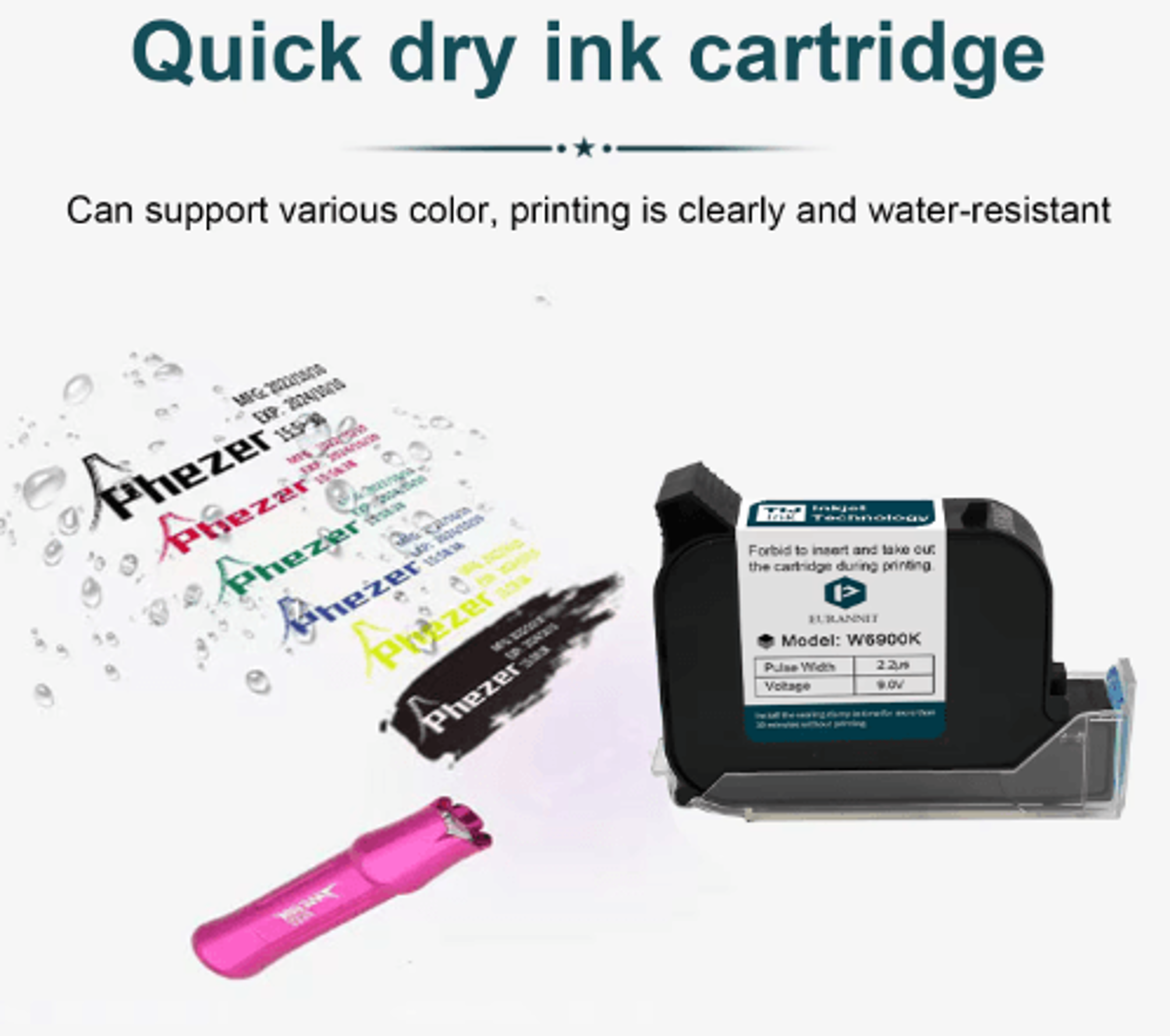 Mini Handheld Inkjet Printer  28Language QR Code Barcode  Expiry Date Printer 7