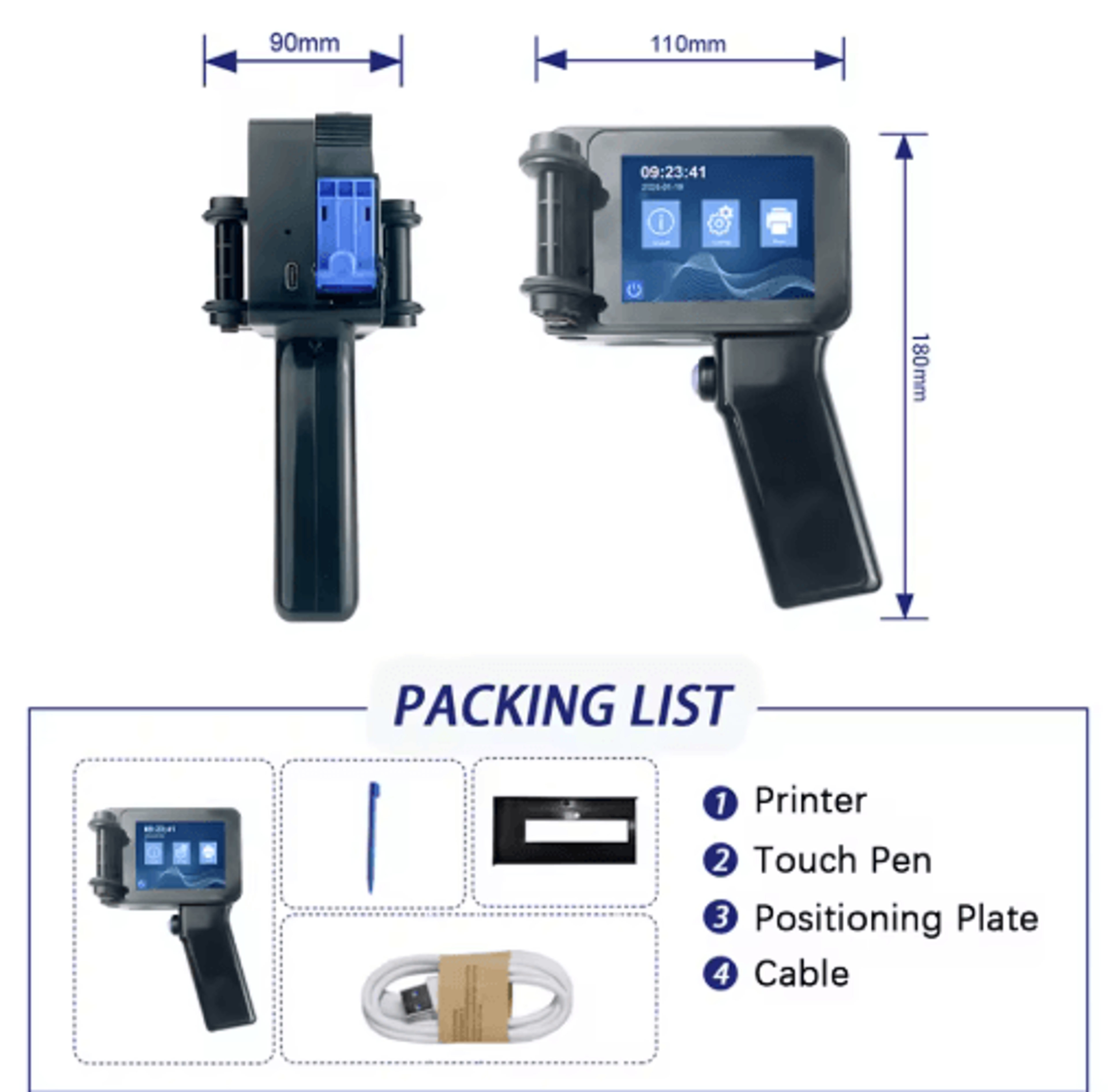 Portable Handheld Inkjet Printer  NonEncrypted QR Code Barcode  Date Coding Machine 5