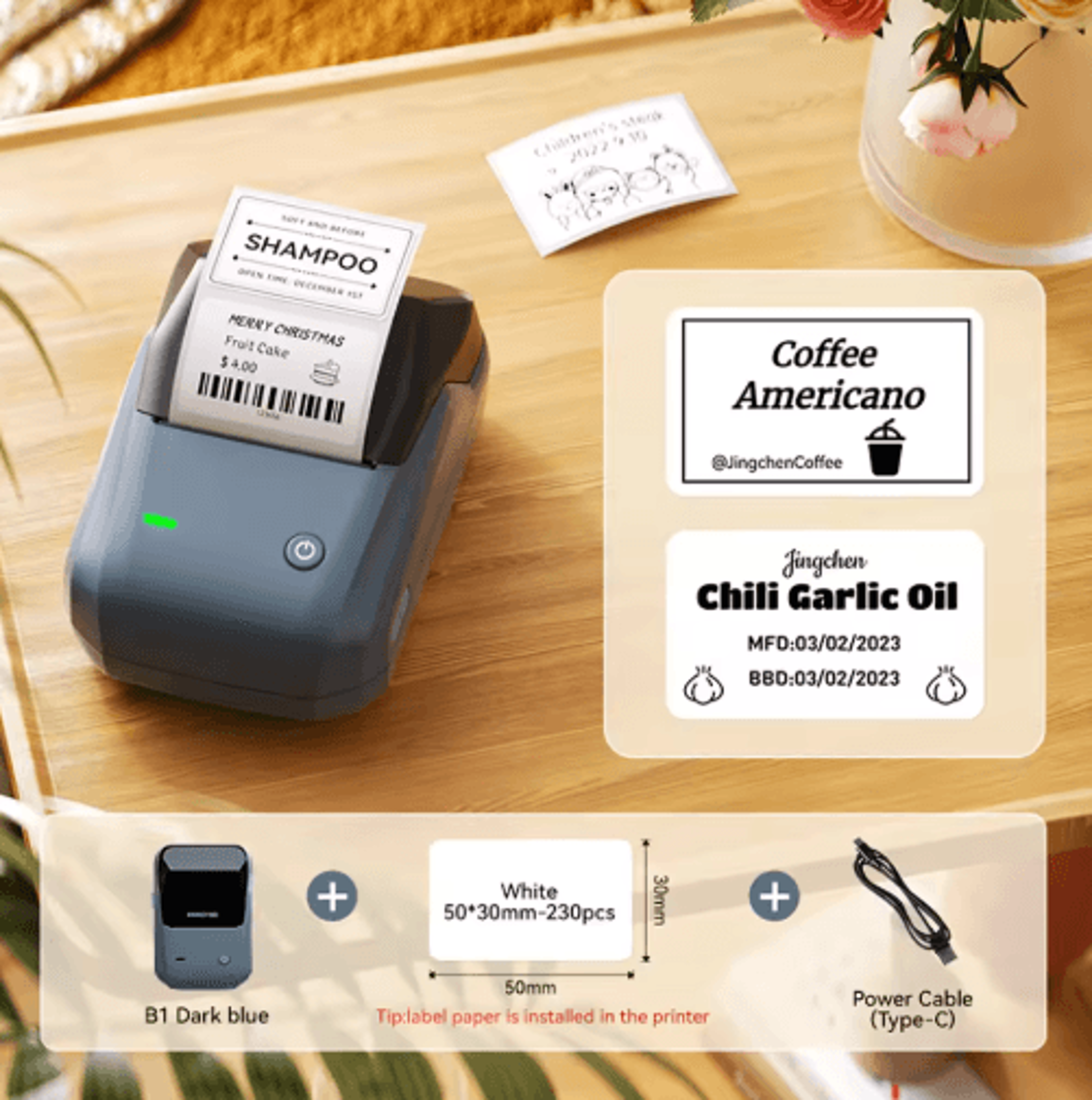 Wireless Bluetooth Label Maker  Freezer Labels For Kitchen  Food Storage 21