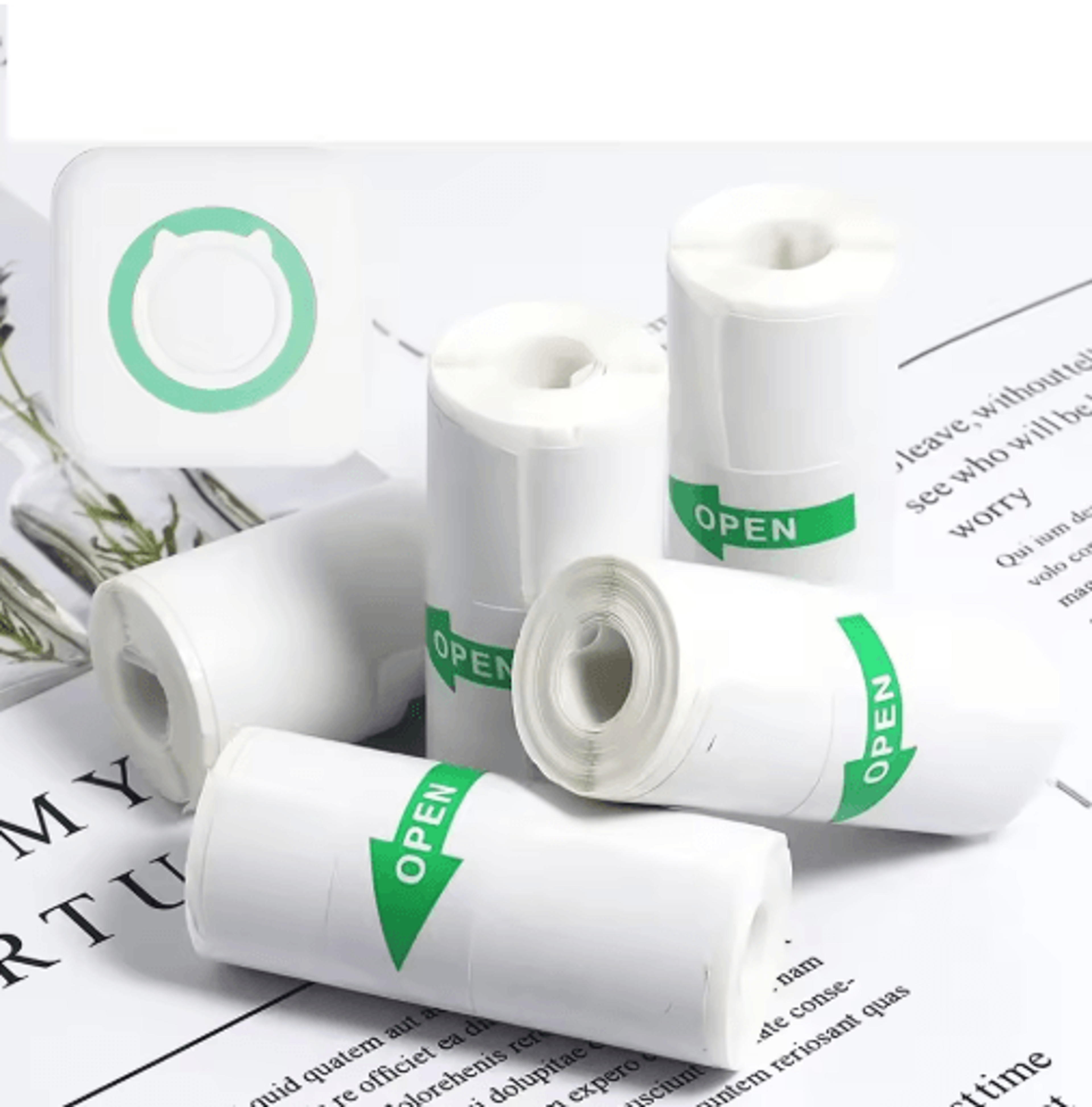 57mm self-adhesive thermal printer paper – inkless sticker paper for mini printers