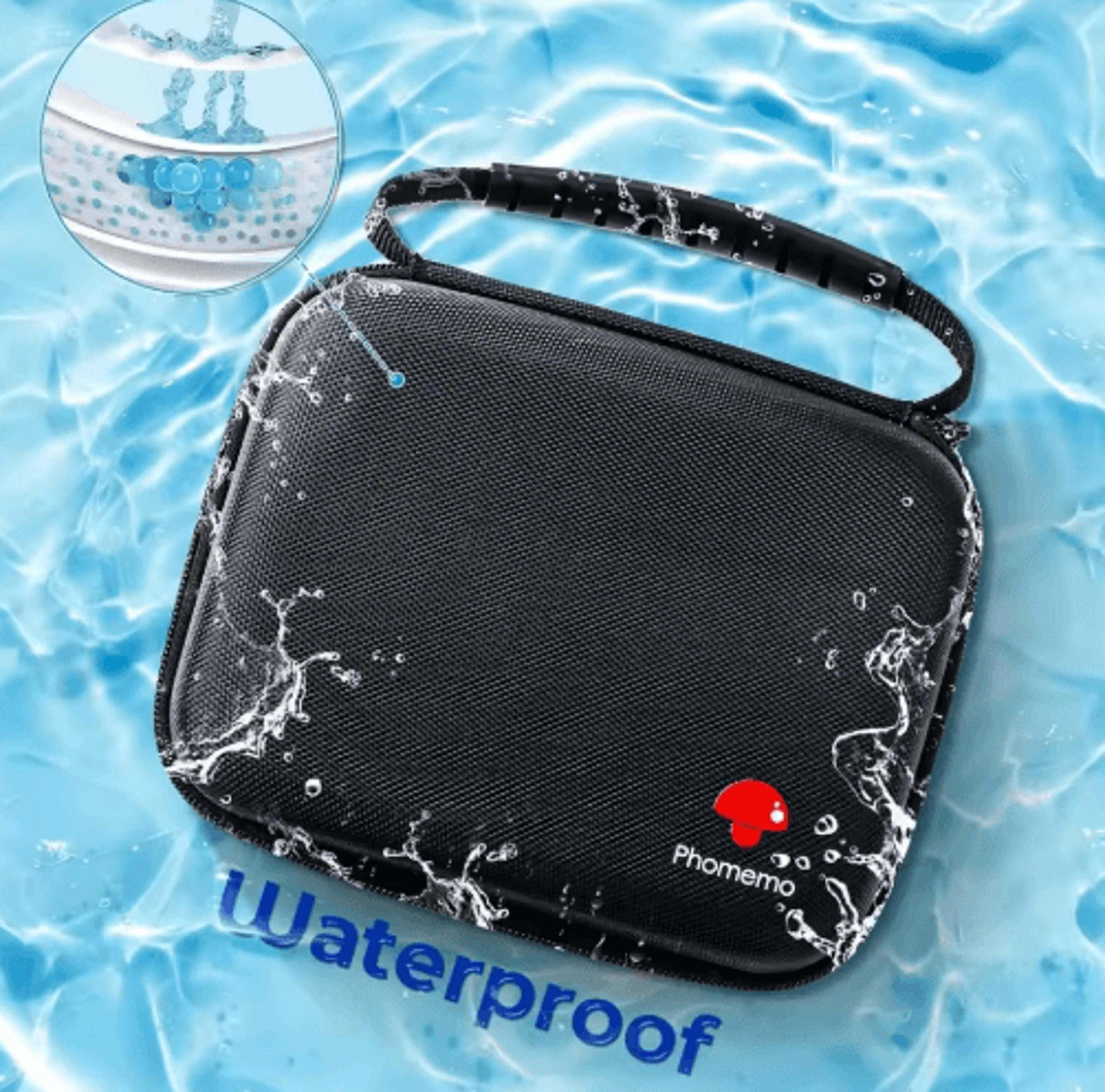 Portable Label Printer Storage Case  Protective Carrying Case With Mesh Pocket 4