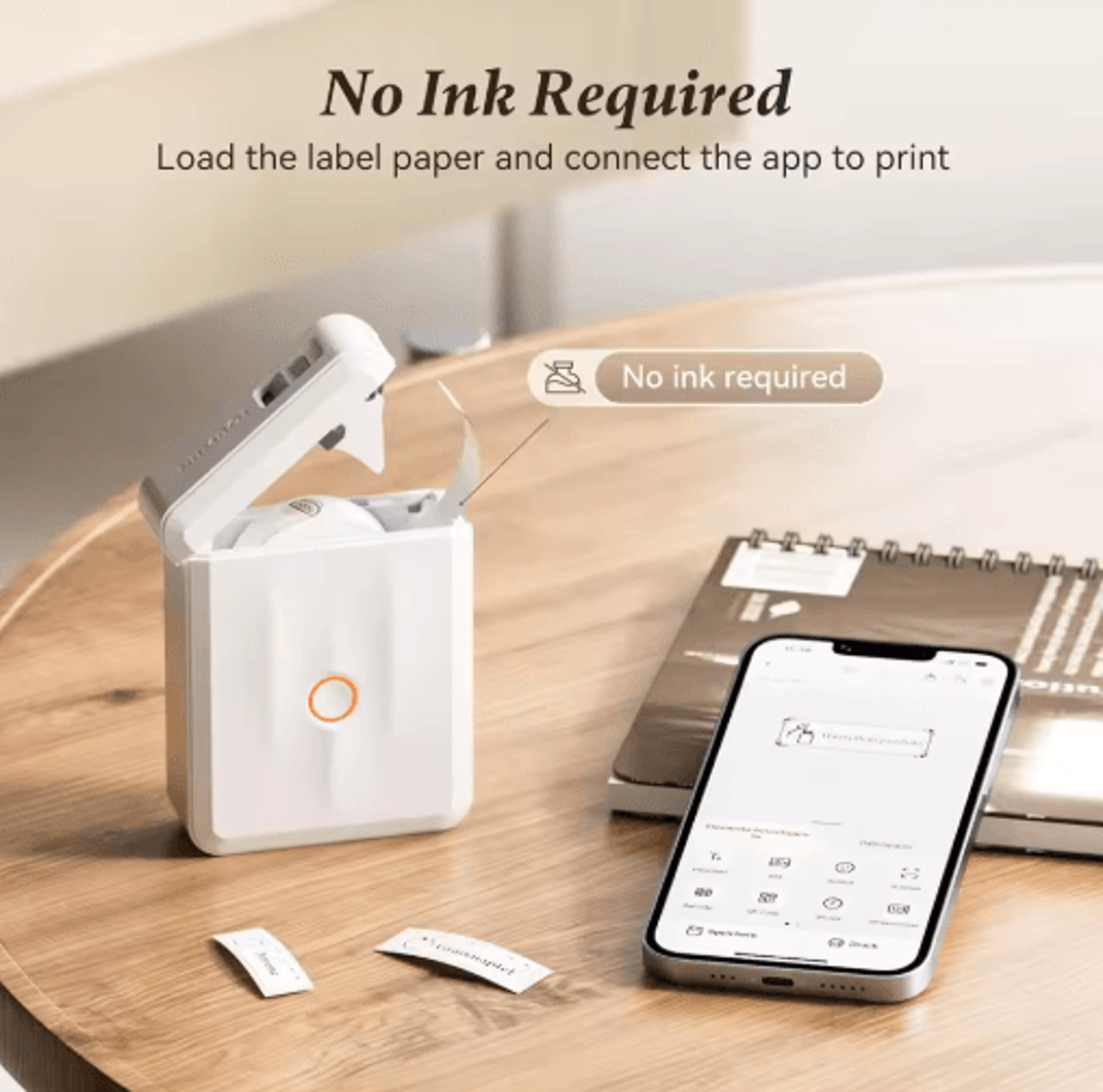 D110 Smart Portable Label Printer  Mini Thermal Sticker Maker For Home  Office 13