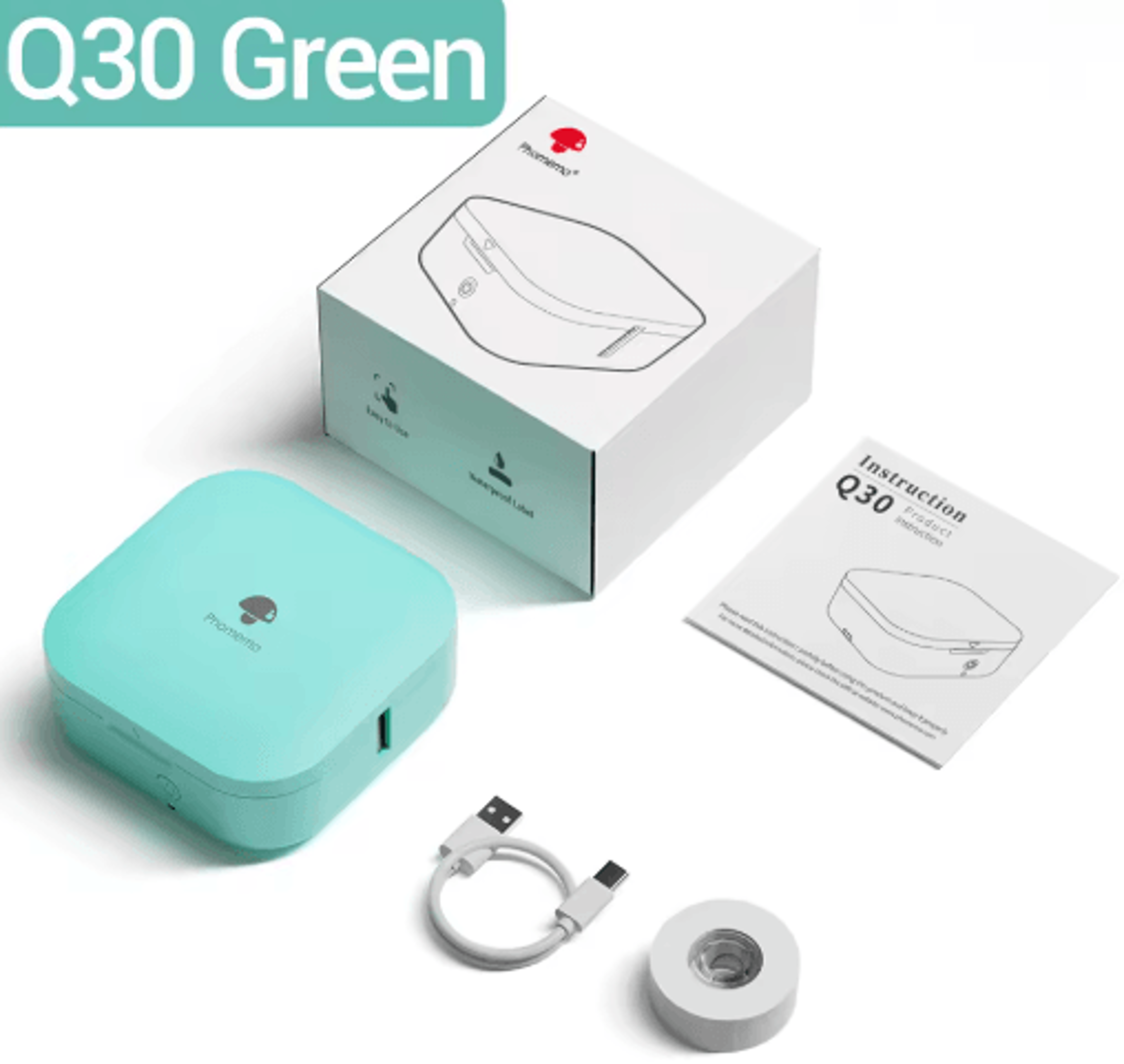Wireless Bluetooth Thermal Label Printer  Mini Portable Sticker Maker With Labels 8