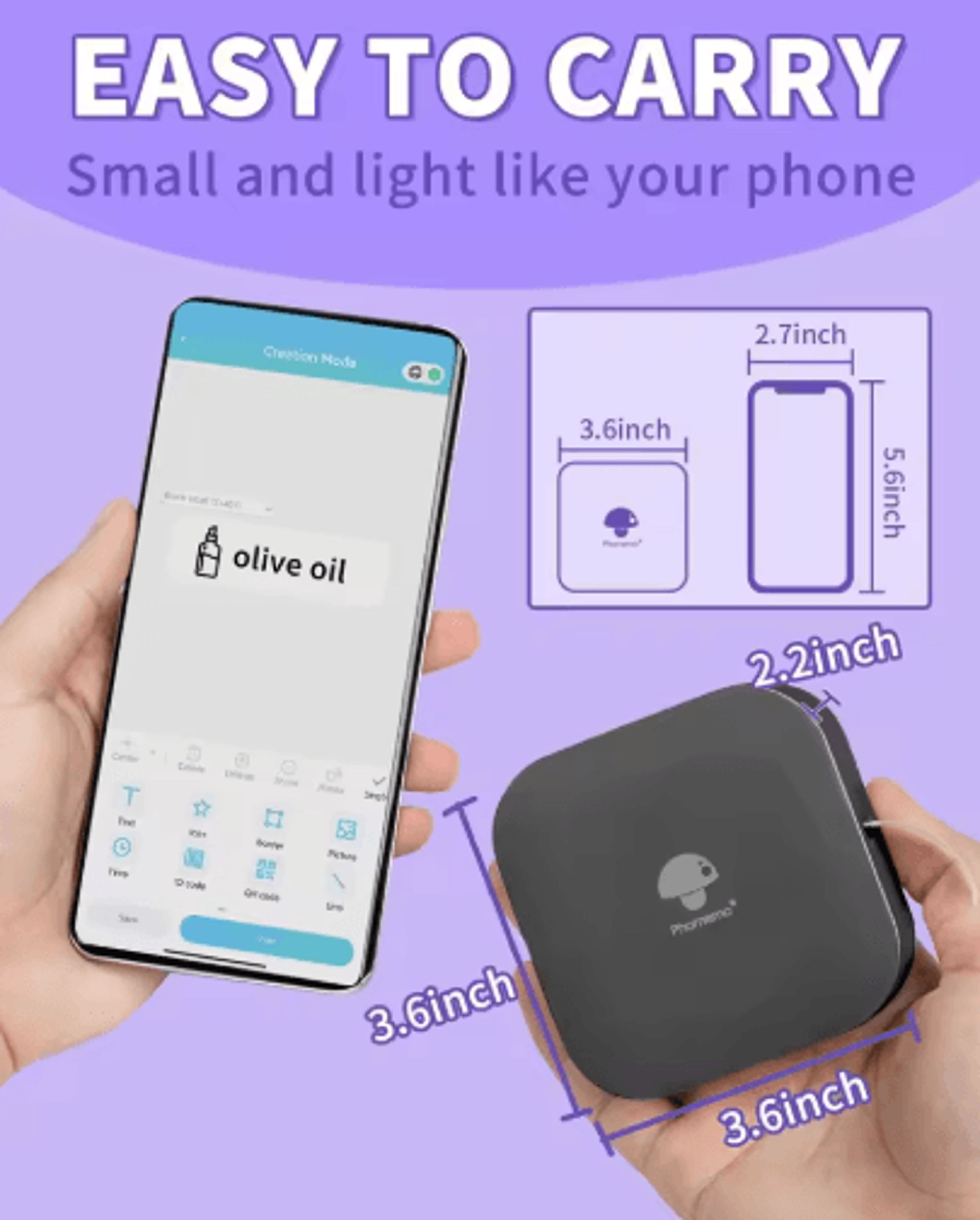 Wireless Bluetooth Thermal Label Printer  Mini Portable Sticker Maker With Labels 17